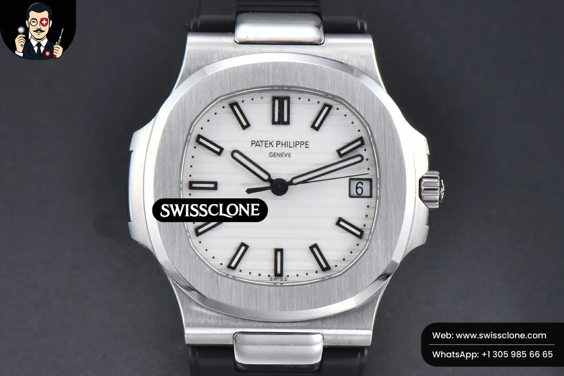 Patek Philippe Nautilus 5711 40mm White Dial Black Rubber A324SC