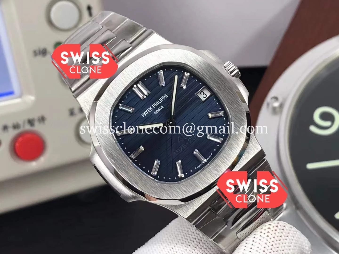 Patek Philippe Nautilus 5711 Blue Dial 50th Anniverasy 1:1 Super Clone - Dial Macro Close-Up