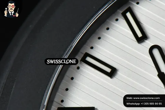 Patek Philippe Nautilus 5711 PVD All Black 40mm White Textured Dial PVD 324CS 1:1 Super Clone - Caseback & Cloned Calibre Movement