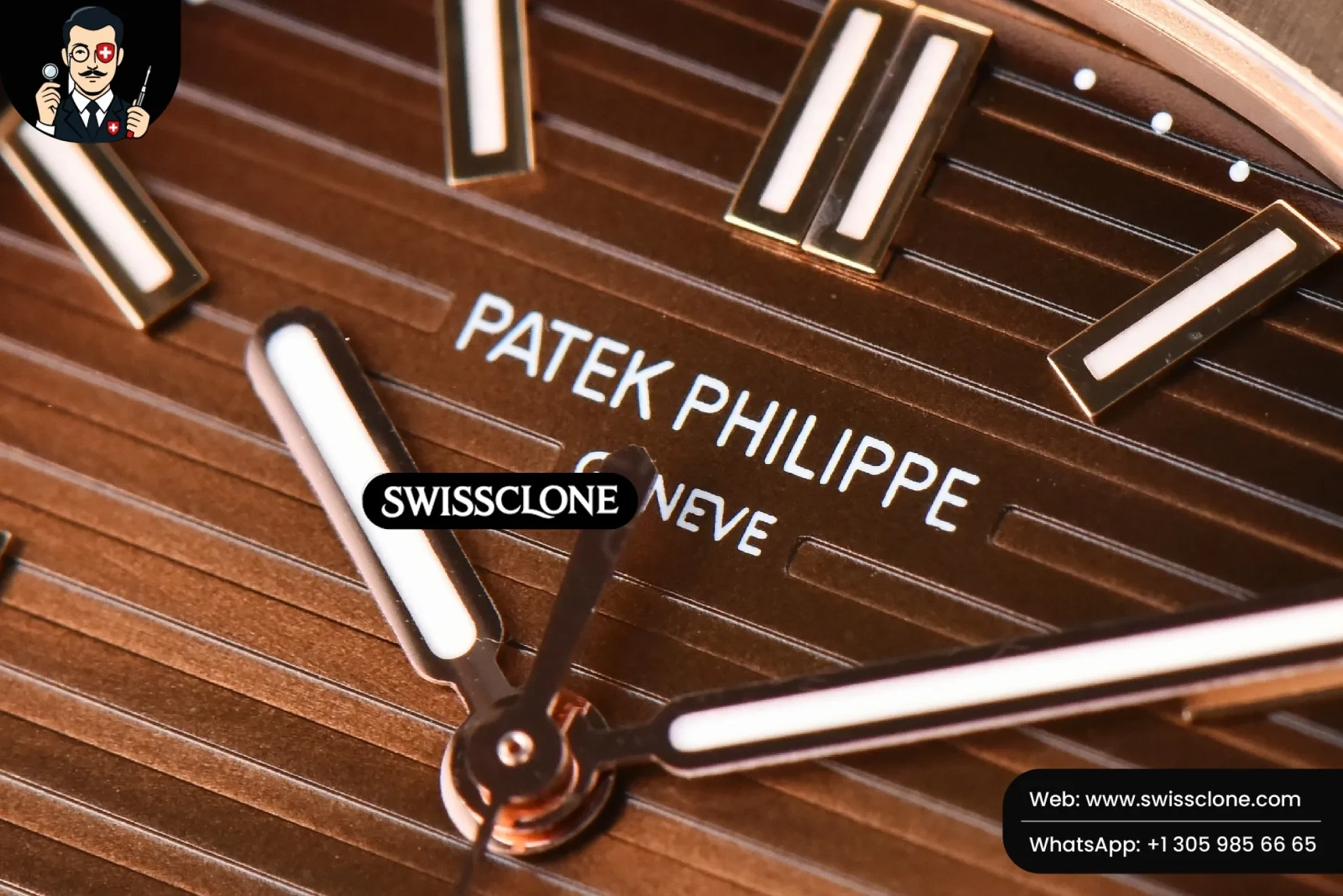Patek Philippe Nautilus 5711R 40mm 3KF Brown Dial 3K Factory 1:1 Super Clone - Caseback & Cloned Calibre Movement
