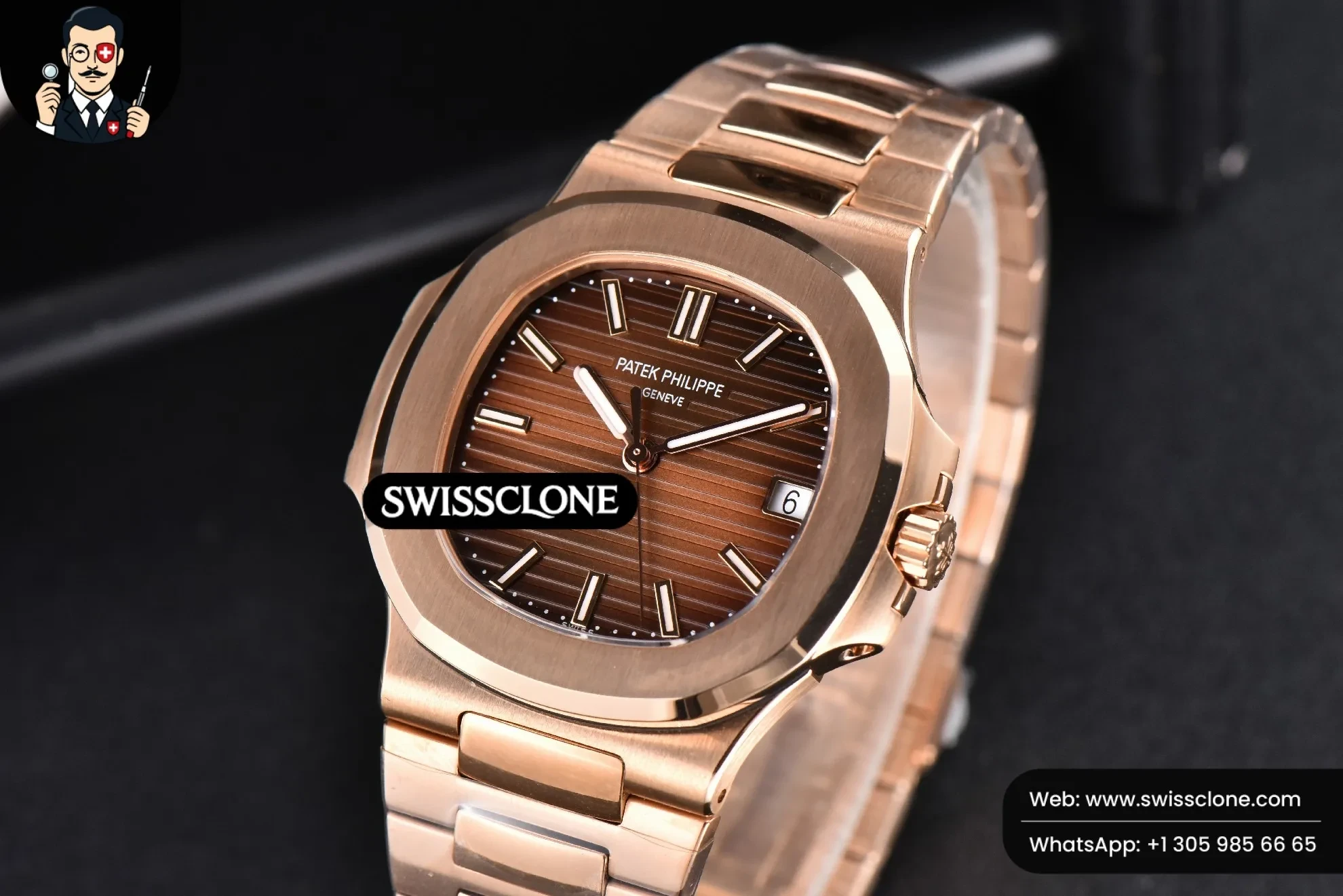 Patek Philippe Nautilus 5711R 40mm 3KF Brown Dial 3K Factory 1:1 Super Clone - Clasp & Bracelet Finishing