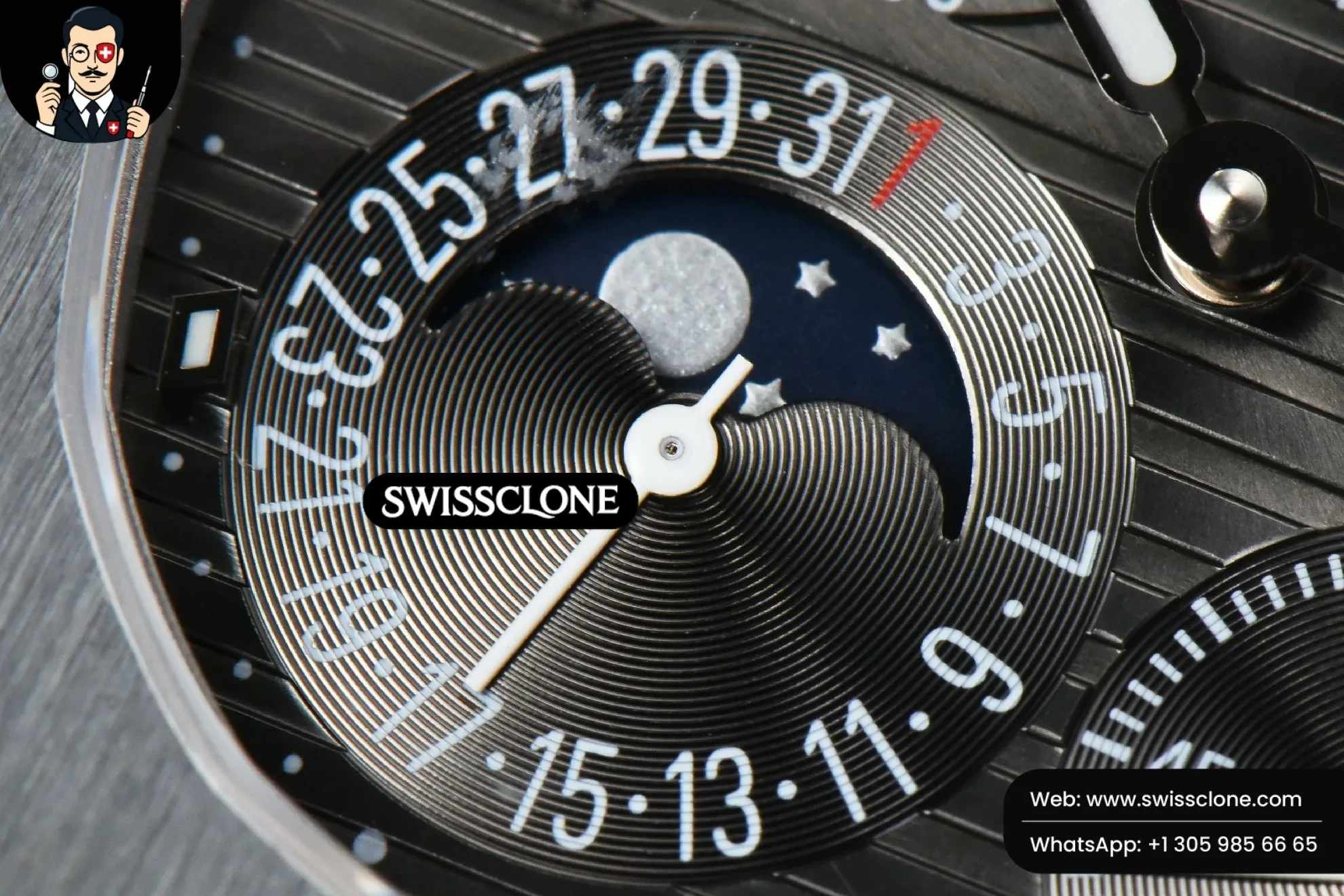 Patek Philippe Nautilus 5712 40mm Full Function Gray Dial 1:1 Super Clone - Lateral Case Thickness Profile