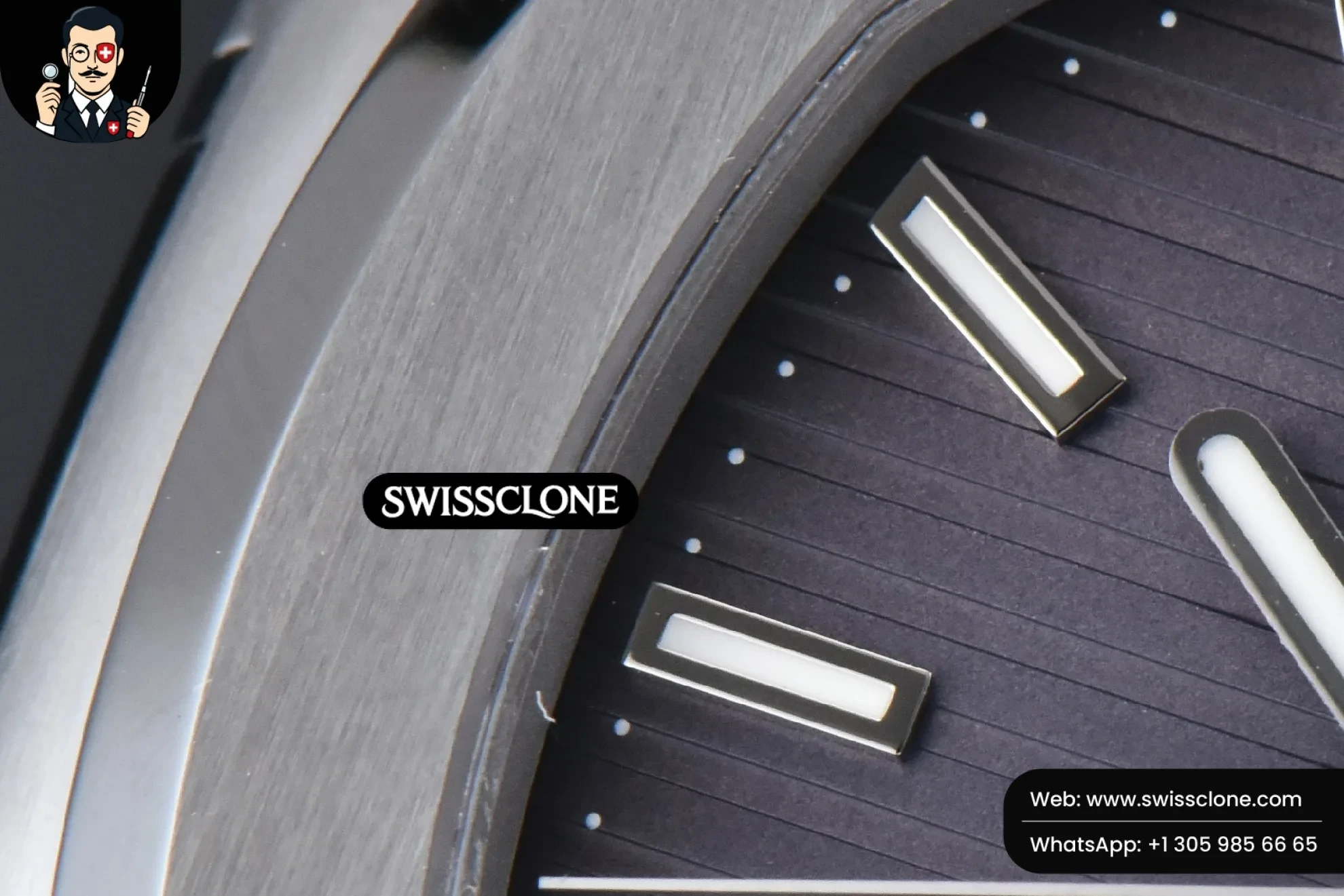 Patek Philippe Nautilus 5726 Full Function 40.5MM Gray Dial Black Rubber 1:1 Super Clone - Caseback & Cloned Calibre Movement