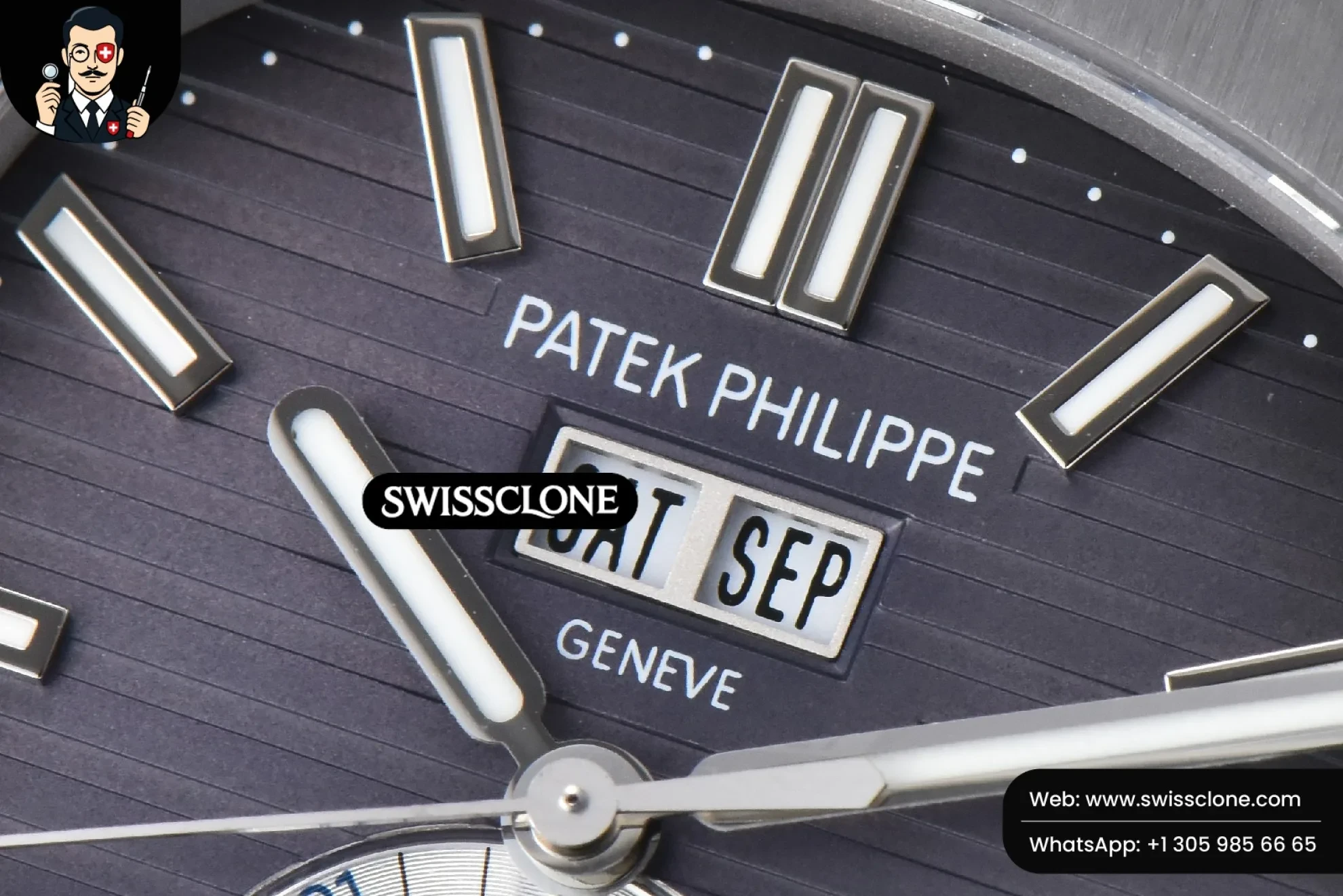 Patek Philippe Nautilus 5726 Full Function 40.5MM Gray Dial Black Rubber 1:1 Super Clone - Clasp & Bracelet Finishing