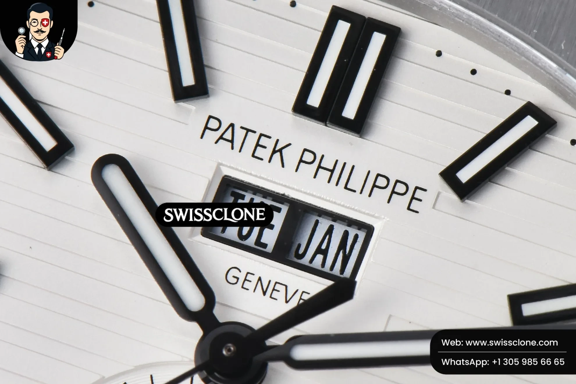 Patek Philippe Nautilus 5726 Full Function 40.5MM White Dial Black Rubber 1:1 Super Clone - Caseback & Cloned Calibre Movement