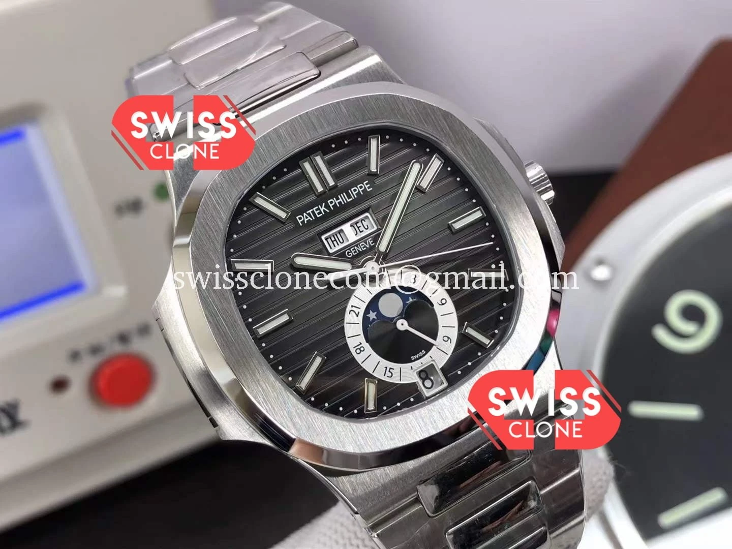 Patek Philippe Nautilus 5726A in Grey Dial 1:1 Super Clone - Dial Macro Close-Up