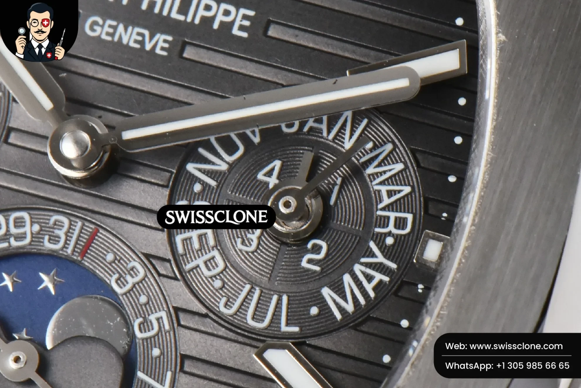 Patek Philippe Nautilus 5740 40mm Black Dial 1:1 Super Clone - Lateral Case Thickness Profile