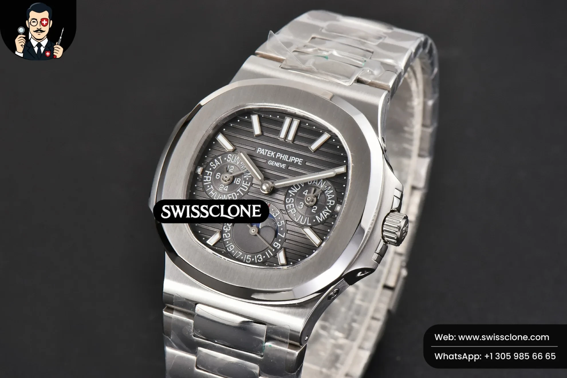 Patek Philippe Nautilus 5740 40mm Black Dial 1:1 Super Clone - Bezel & Case Profile