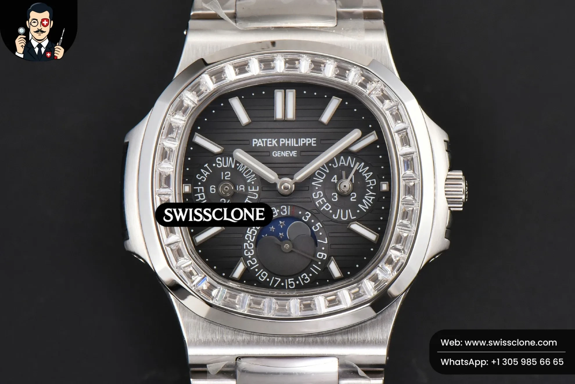 Patek Philippe Nautilus 5740 40mm Diamond Black Dial