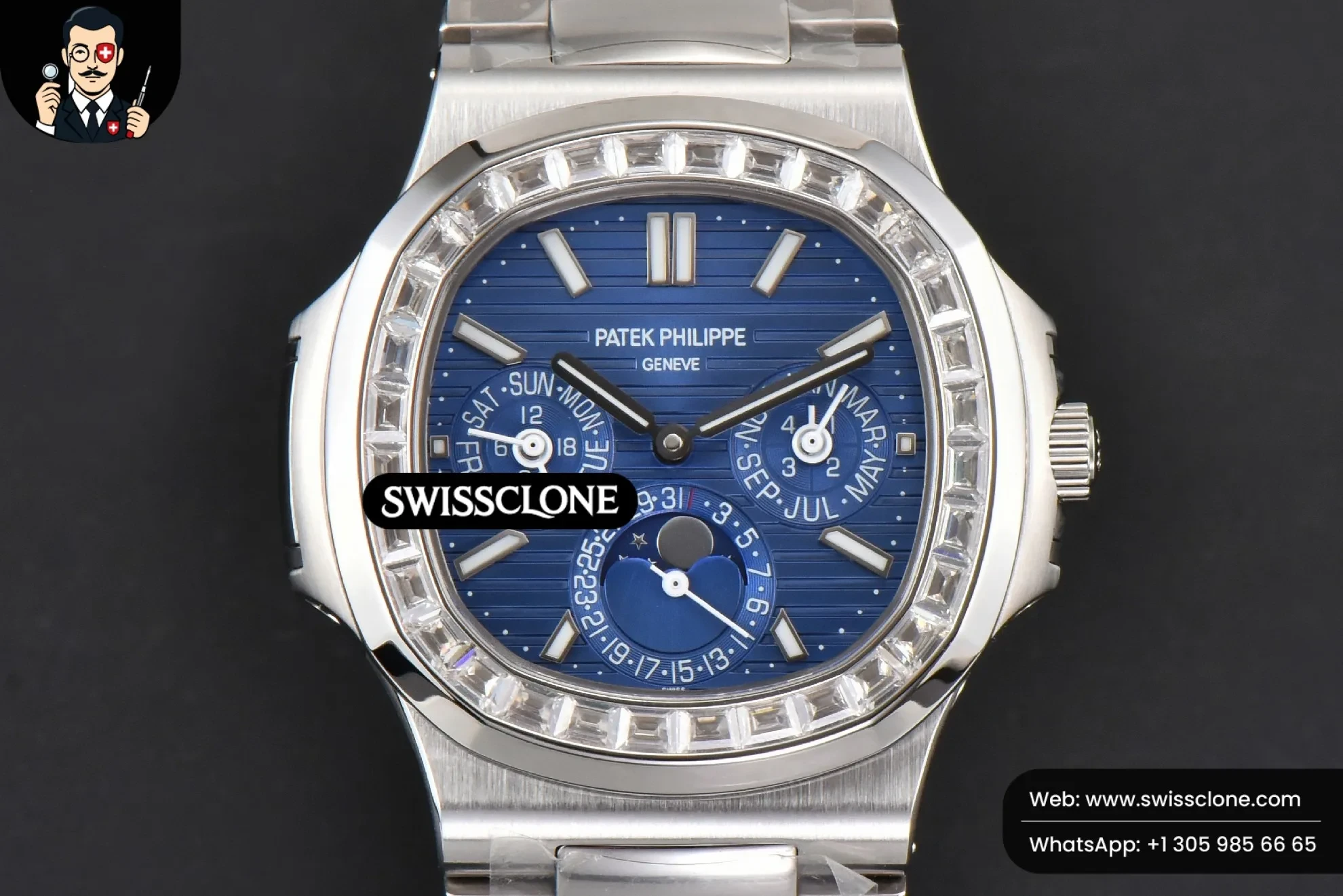 Patek Philippe Nautilus 5740 40mm Diamond Blue Dial