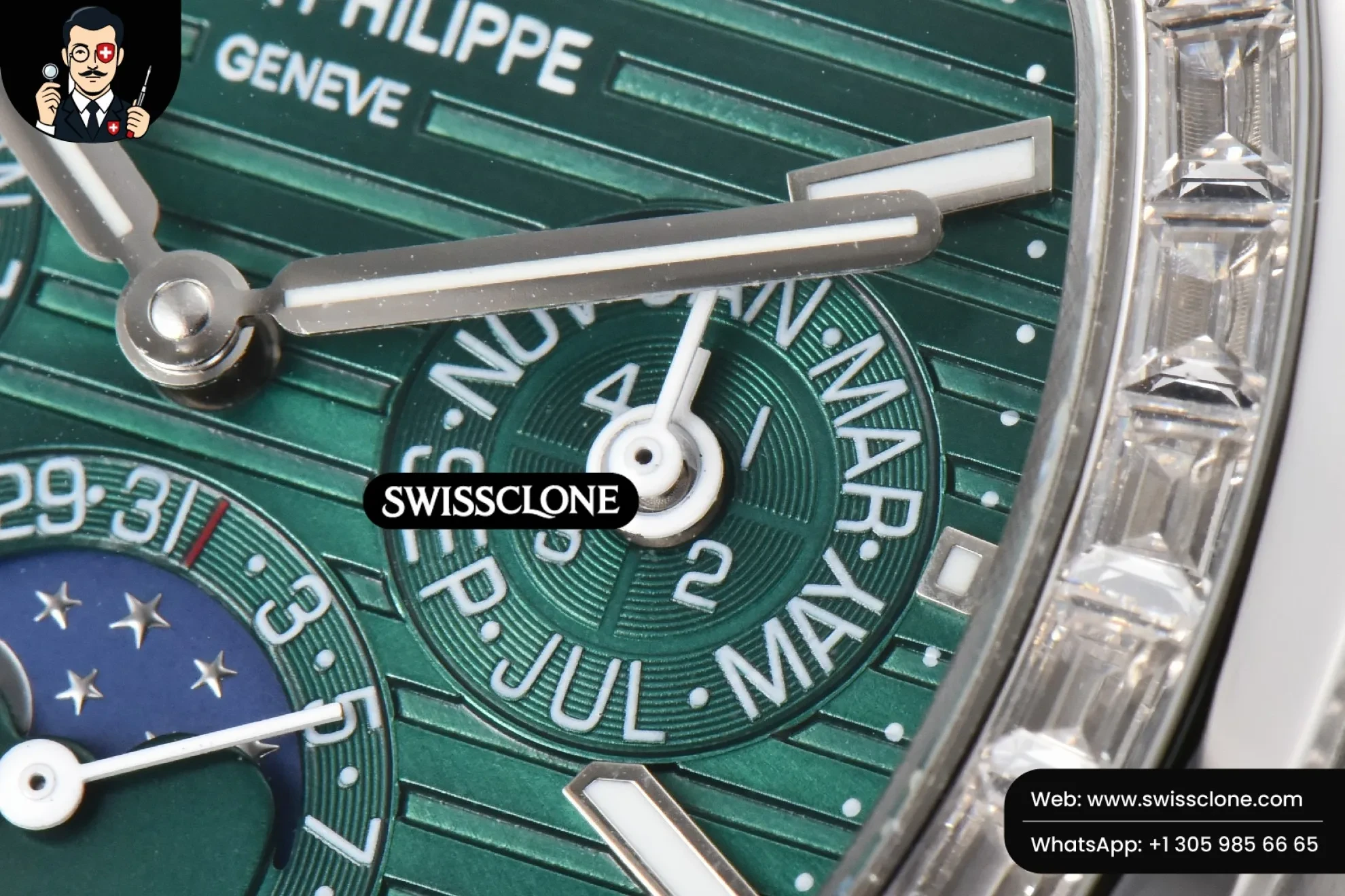 Patek Philippe Nautilus 5740 40mm Diamond Green Dial 1:1 Super Clone - Lateral Case Thickness Profile