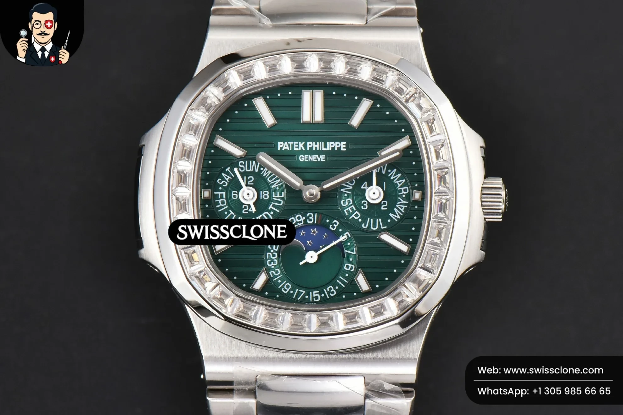 Patek Philippe Nautilus 5740 40mm Diamond Green Dial
