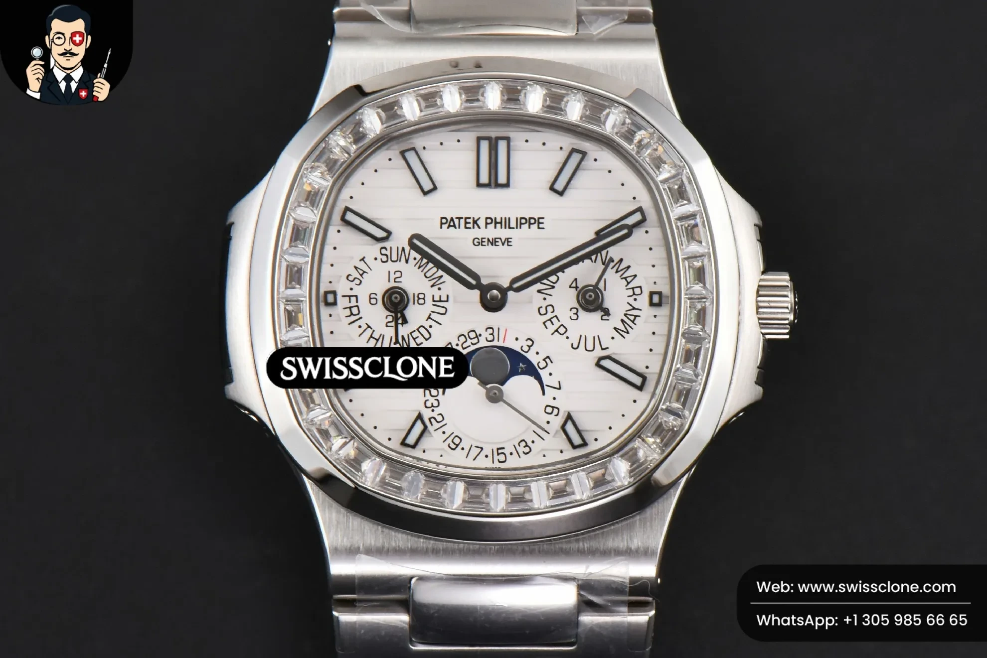 Patek Philippe Nautilus 5740 40mm Diamond White Dial