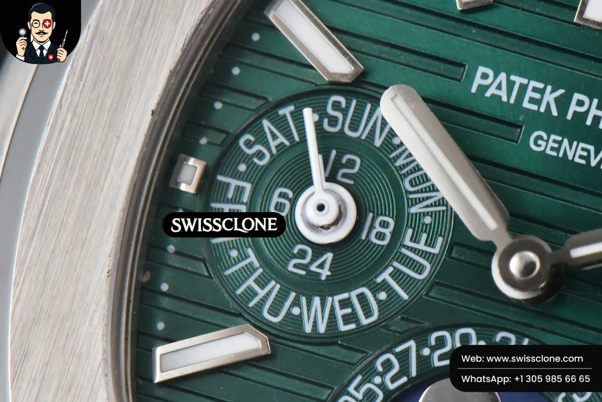 Patek Philippe Nautilus 5740 40mm Green Dial 1:1 Super Clone - Caseback & Cloned Calibre Movement