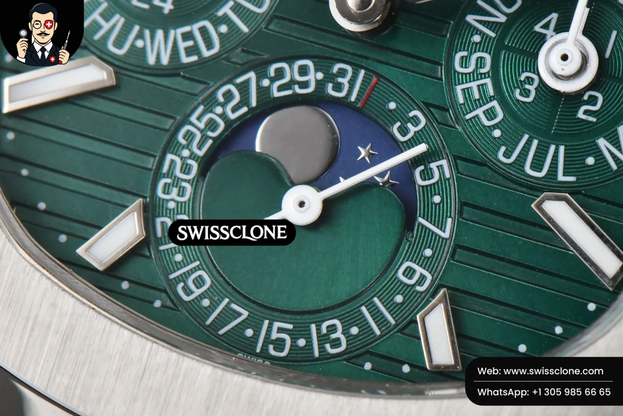 Patek Philippe Nautilus 5740 40mm Green Dial 1:1 Super Clone - On-Wrist Presence View