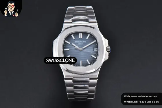 Patek Philippe Nautilus 5811 41mm 3KF Blue Dial 3K Factory 1:1 Super Clone - Dial Macro Close-Up