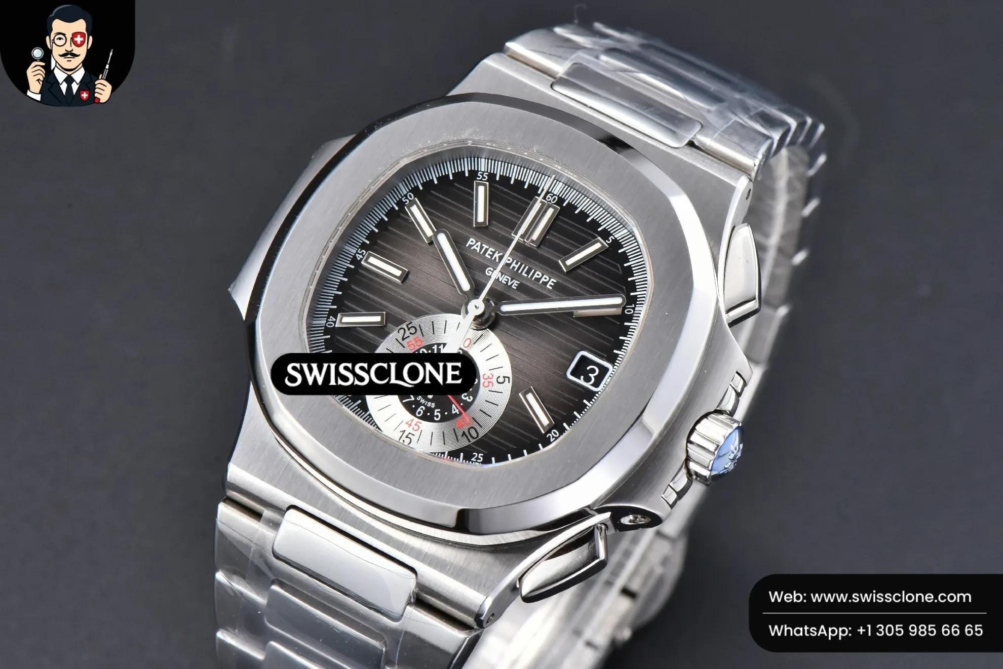 Patek Philippe Nautilus 5980 40.5mm Black Dial A28 520 1:1 Super Clone - Clasp & Bracelet Finishing