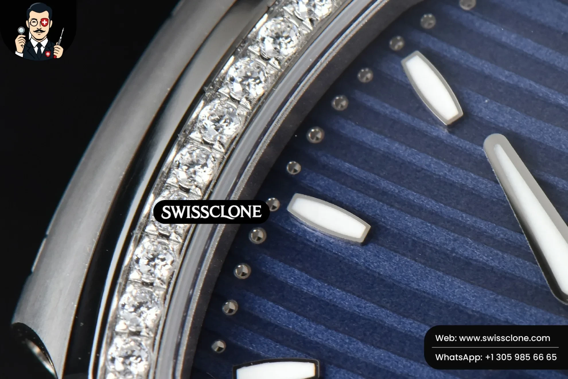 Patek Philippe Nautilus 7118 Ladies 3KF 35mm Diamond Blue Dial 324CS 3K Factory 1:1 Super Clone - On-Wrist Presence View