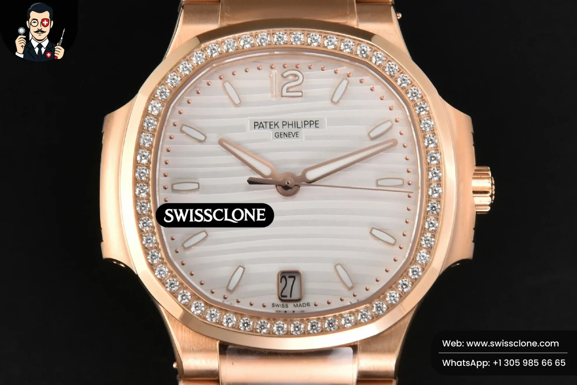 Patek Philippe Nautilus 7118 Ladies 3KF 35mm Diamond White Dial 324CS