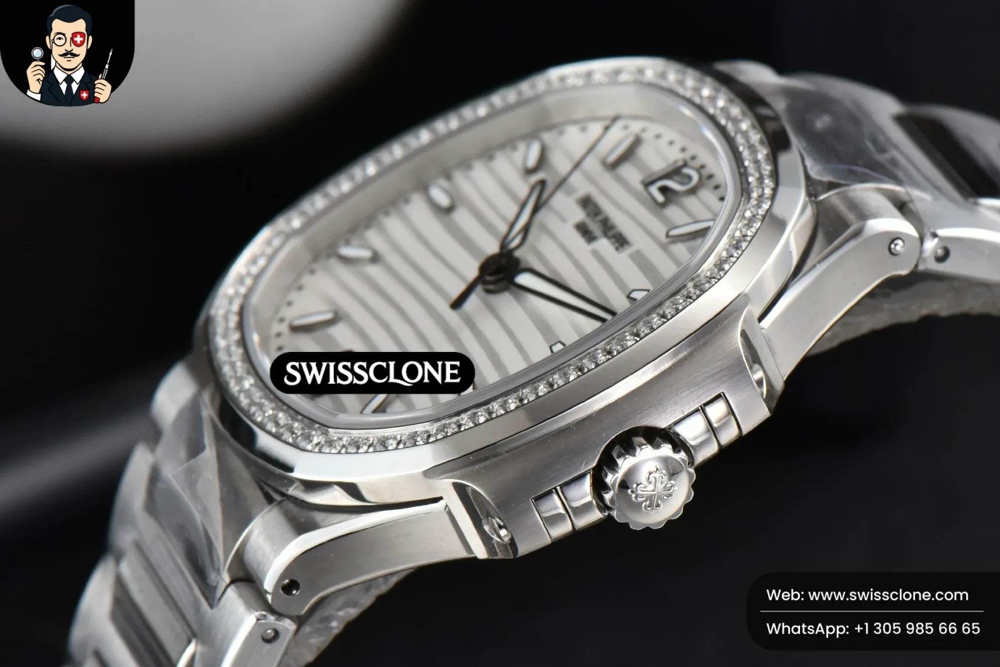Patek Philippe Nautilus 7118 Ladies 3KF 35mm Diamond White Dial 324CS 3K Factory 1:1 Super Clone - Lateral Case Thickness Profile