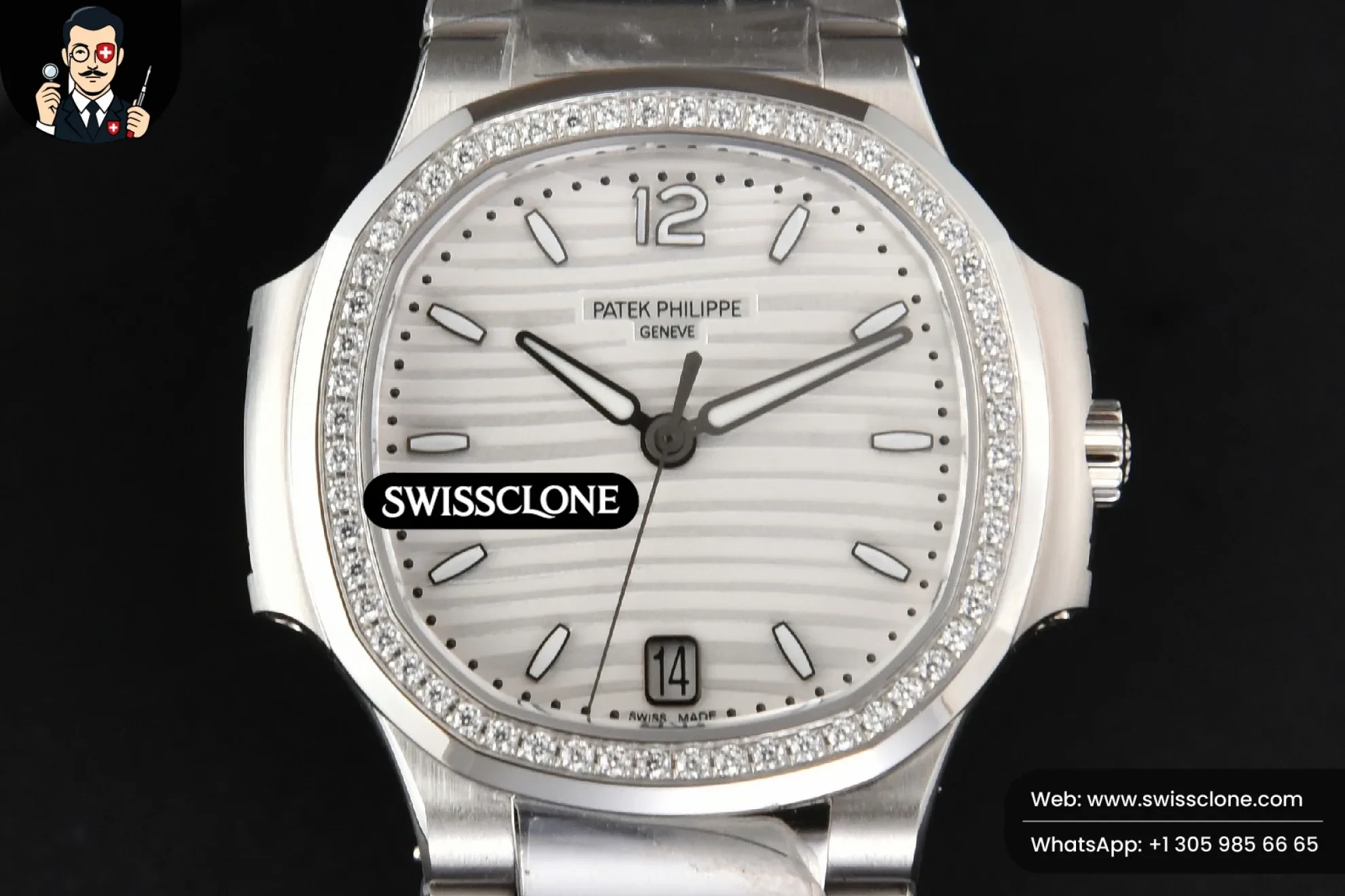 Patek Philippe Nautilus 7118 Ladies 3KF 35mm Diamond White Dial 324CS