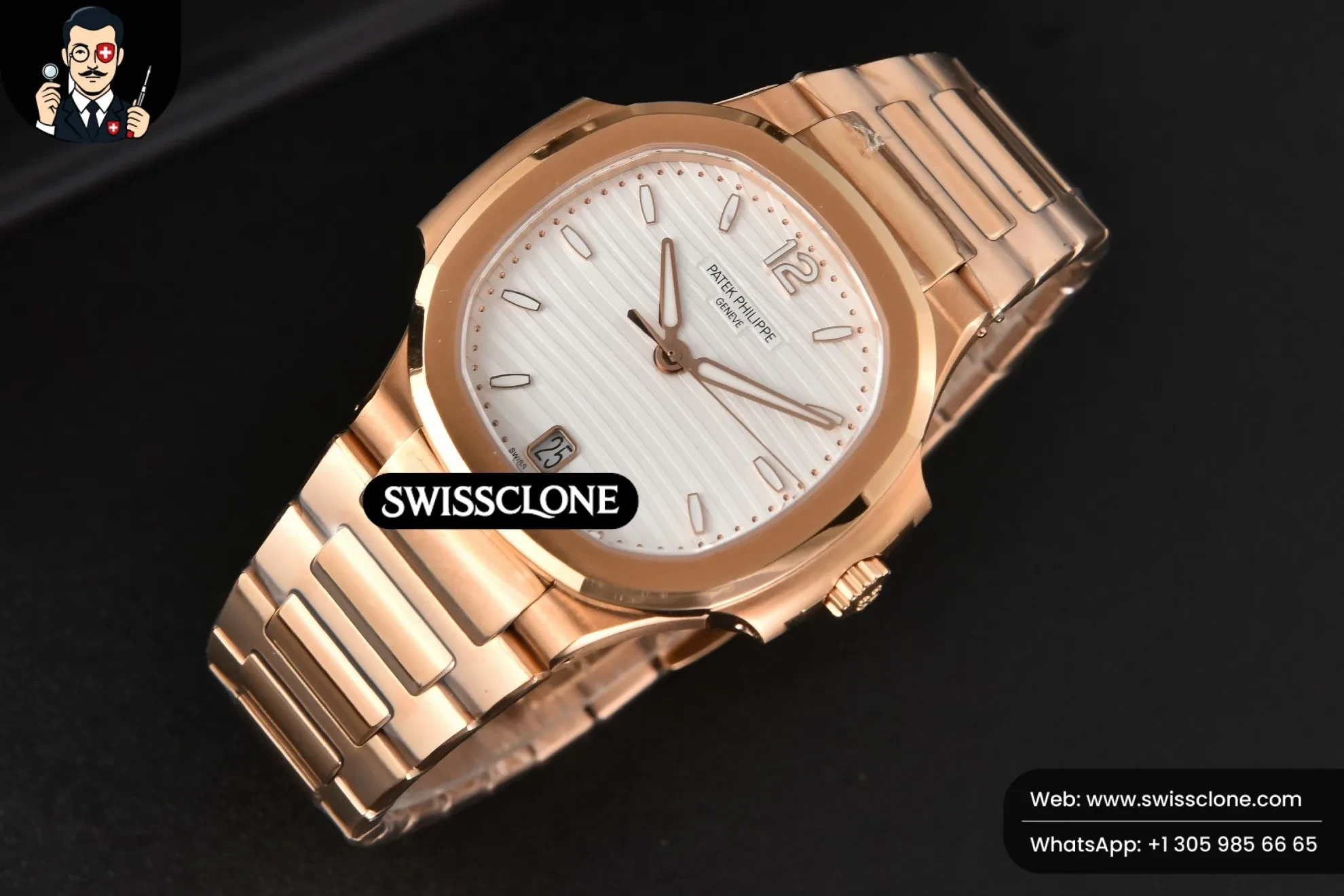 Patek Philippe Nautilus 7118 Ladies 3KF 35mm White Dial 324CS 3K Factory 1:1 Super Clone - Bezel & Case Profile