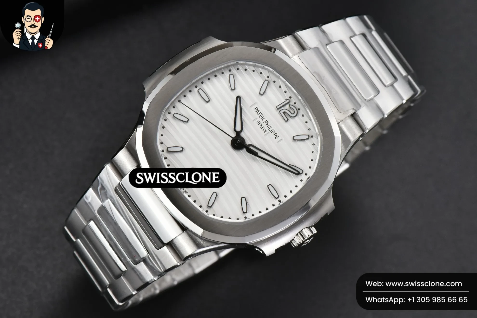 Patek Philippe Nautilus 7118 Ladies 3KF 35mm White Dial 3K Factory 1:1 Super Clone - Bezel & Case Profile