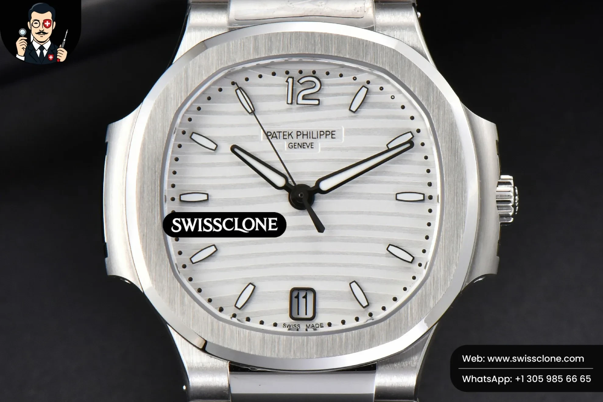 Patek Philippe Nautilus 7118 Ladies 3KF 35mm White Dial