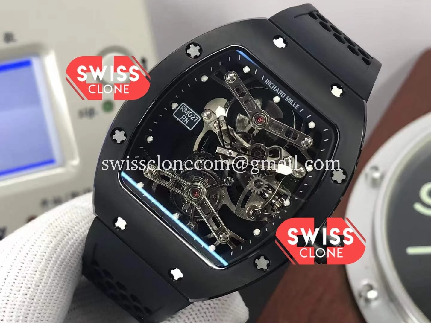 Richard Mille RM027 Rafael Nadal Titanium 1:1 Super Clone - Dial Macro Close-Up