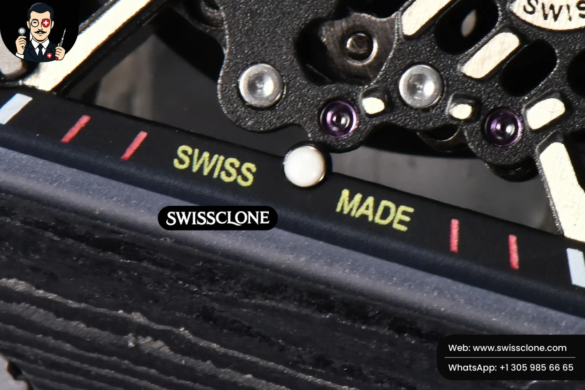 Richard Mille RM035-02 42mm Black Forged Carbon T+F Skeleton Dial Red Crown Black Rubber RMUL2 Swiss Clone - View 3