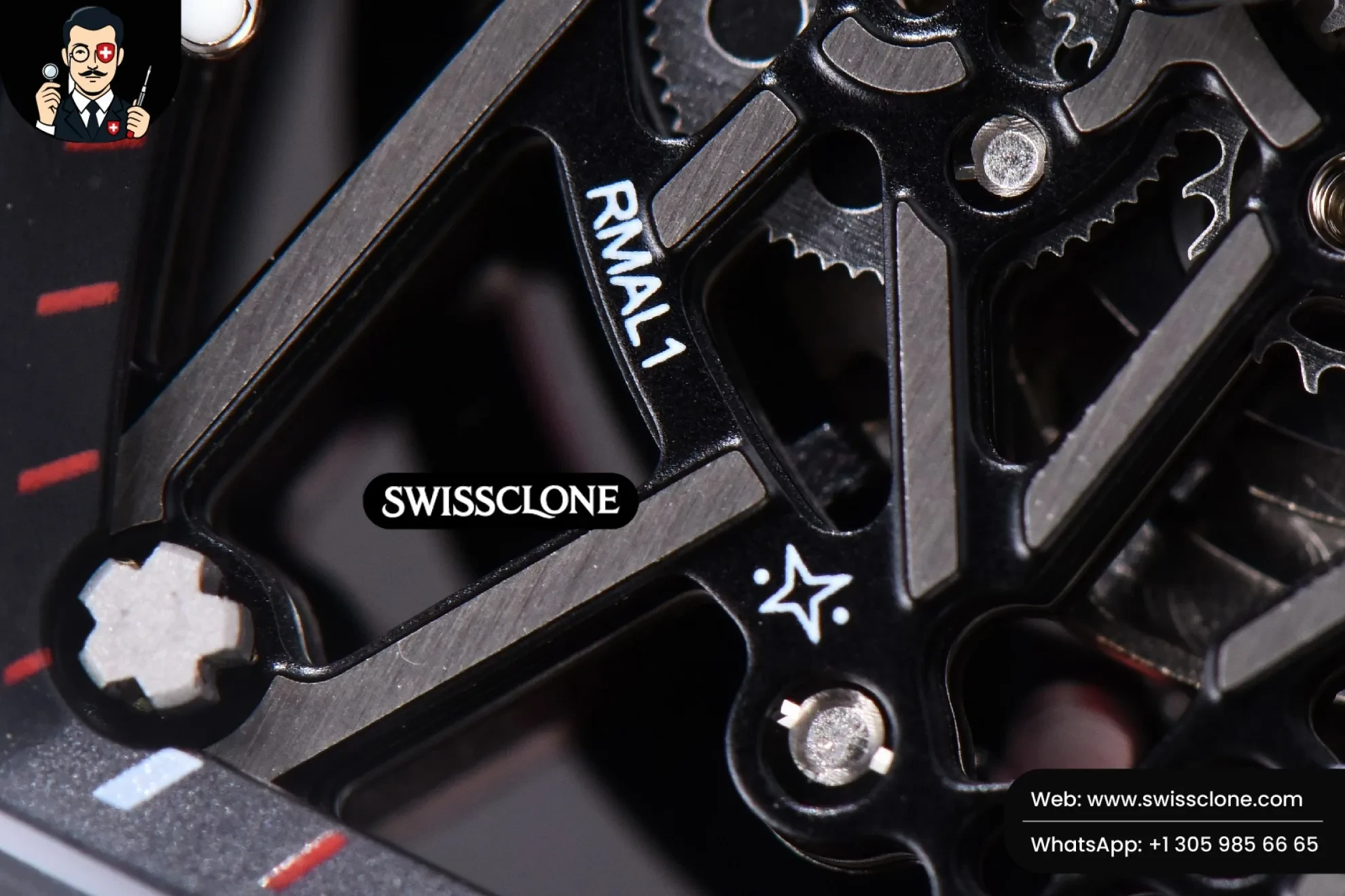 Richard Mille RM035-02 KVF Skeleton Dial Red on Red Rubber MIYOTA8215 Swiss Clone - View 3