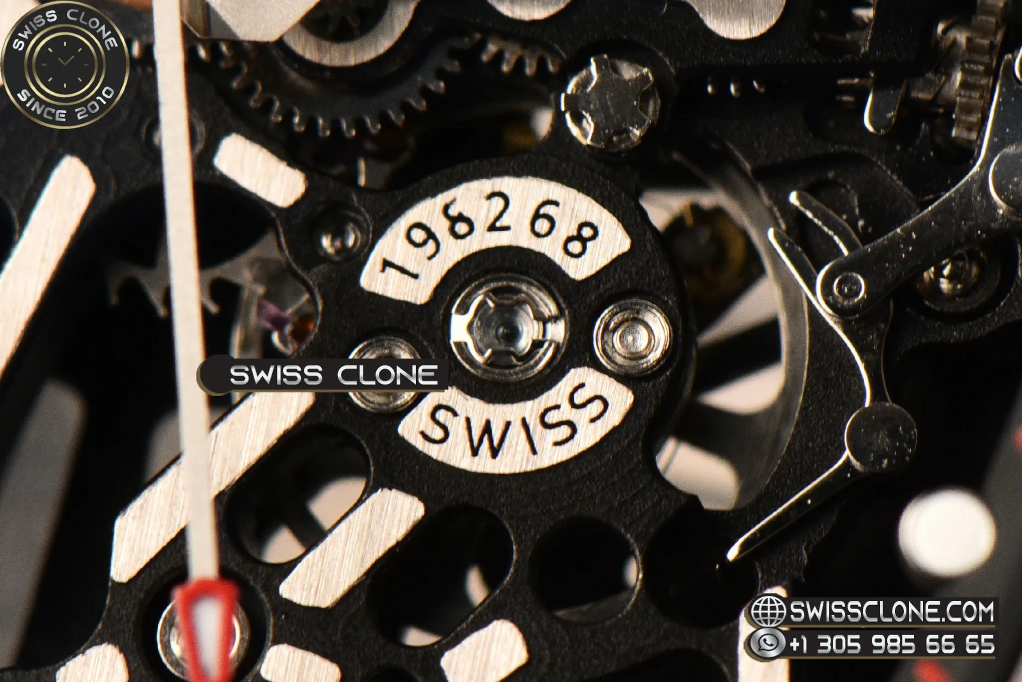 Richard Mille RM035-02 Real NTPT Red Bezel Black Skeleton Dial Red Crown on Black Rubber Swiss Clone - View 3