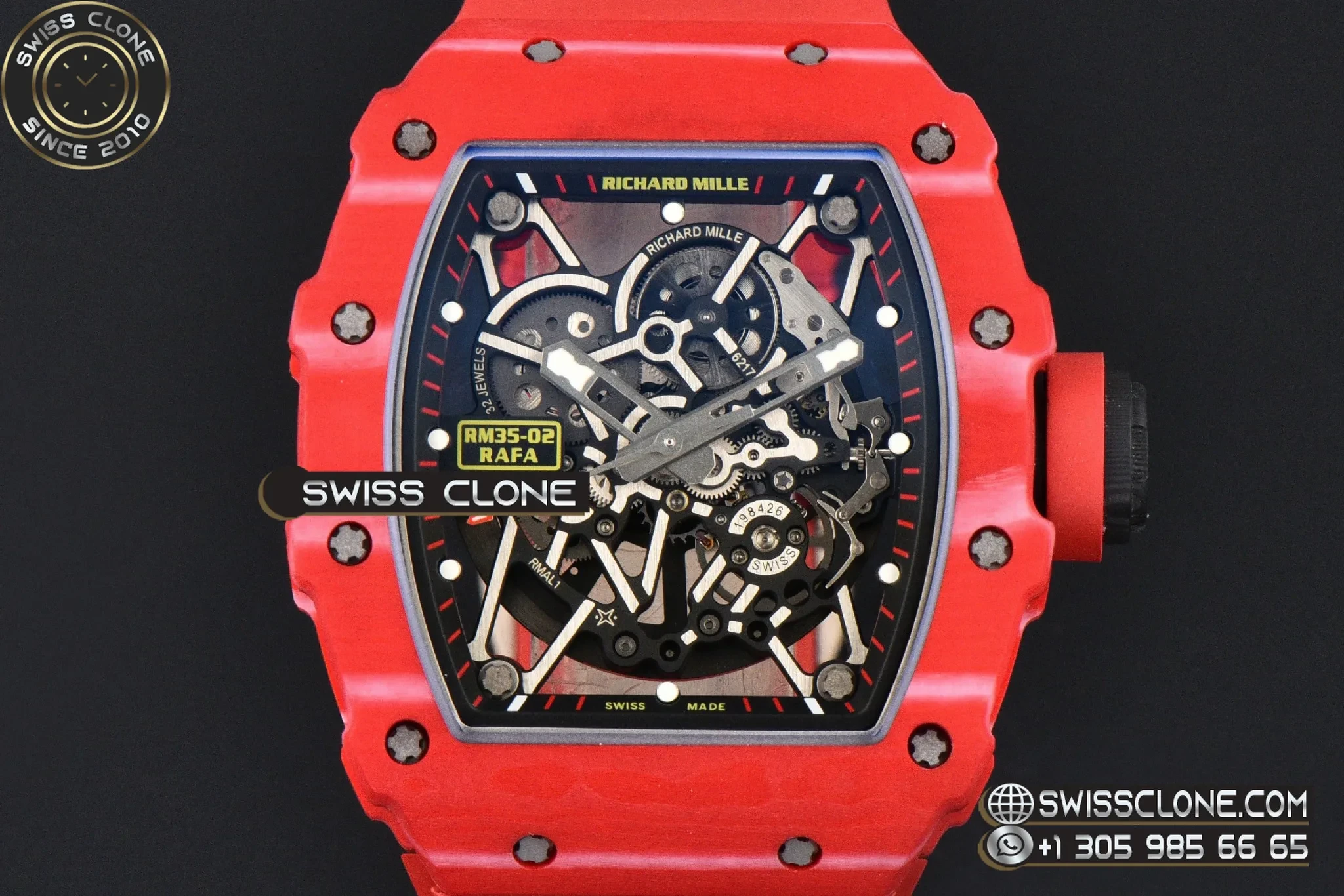 Richard Mille RM035-02 Red NTPT Red Rubber (Free Sprung)