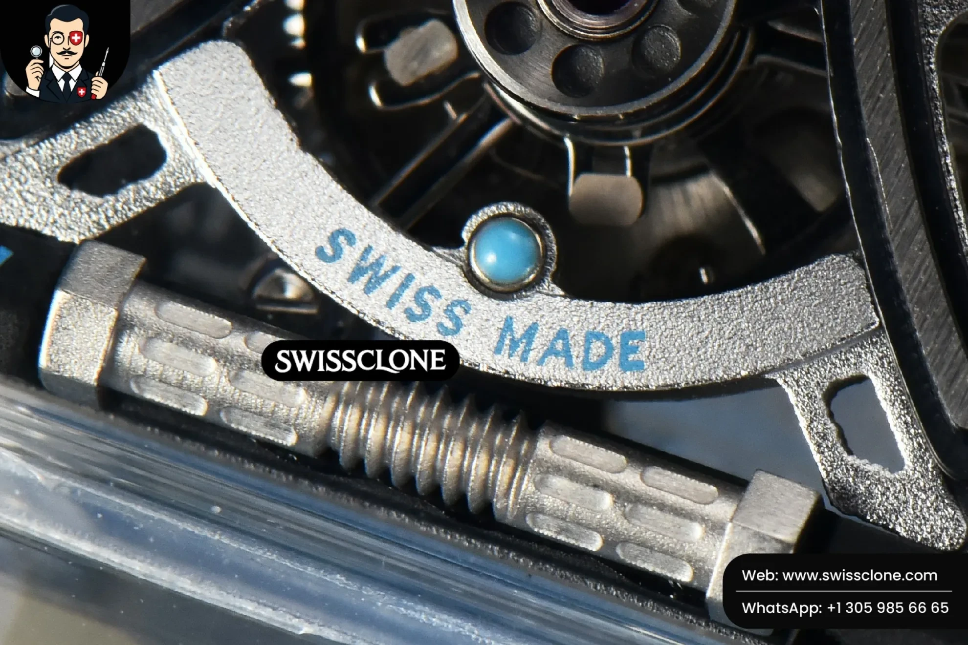 Richard Mille RM053 02 Transparent Case Real Tourbillon 44.5mm JBF Ice Blue Rubber 1:1 Super Clone - Lateral Case Thickness Profile