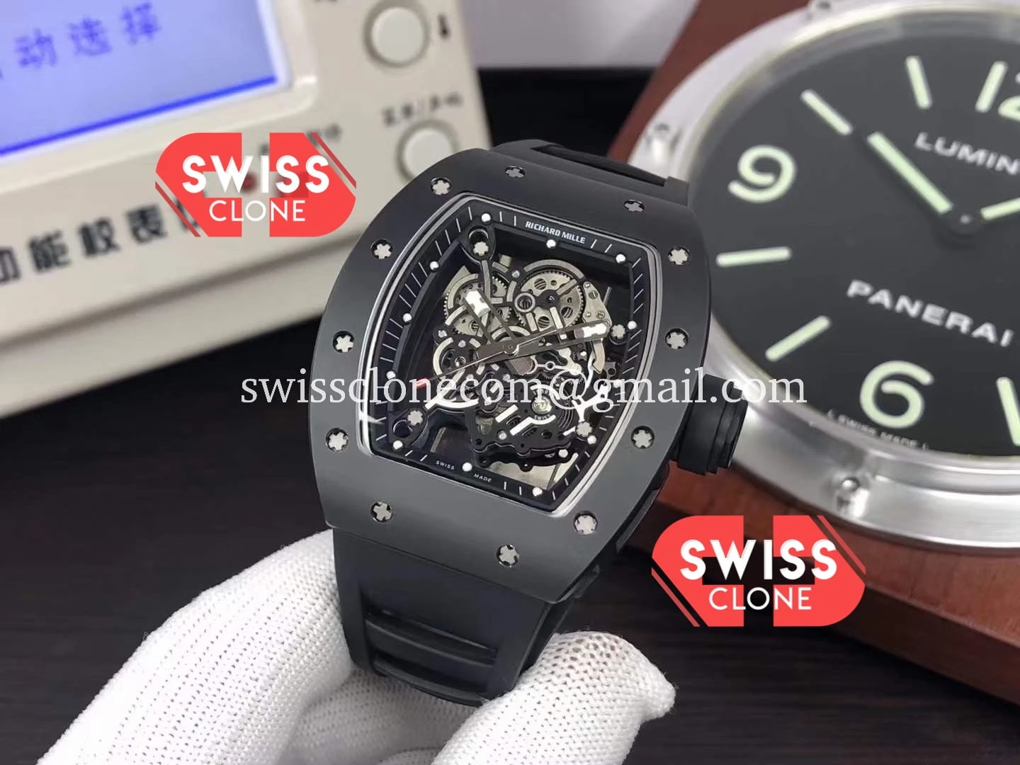Richard Mille RM055 Ceramic Black 1:1 Super Clone - Bezel & Case Profile