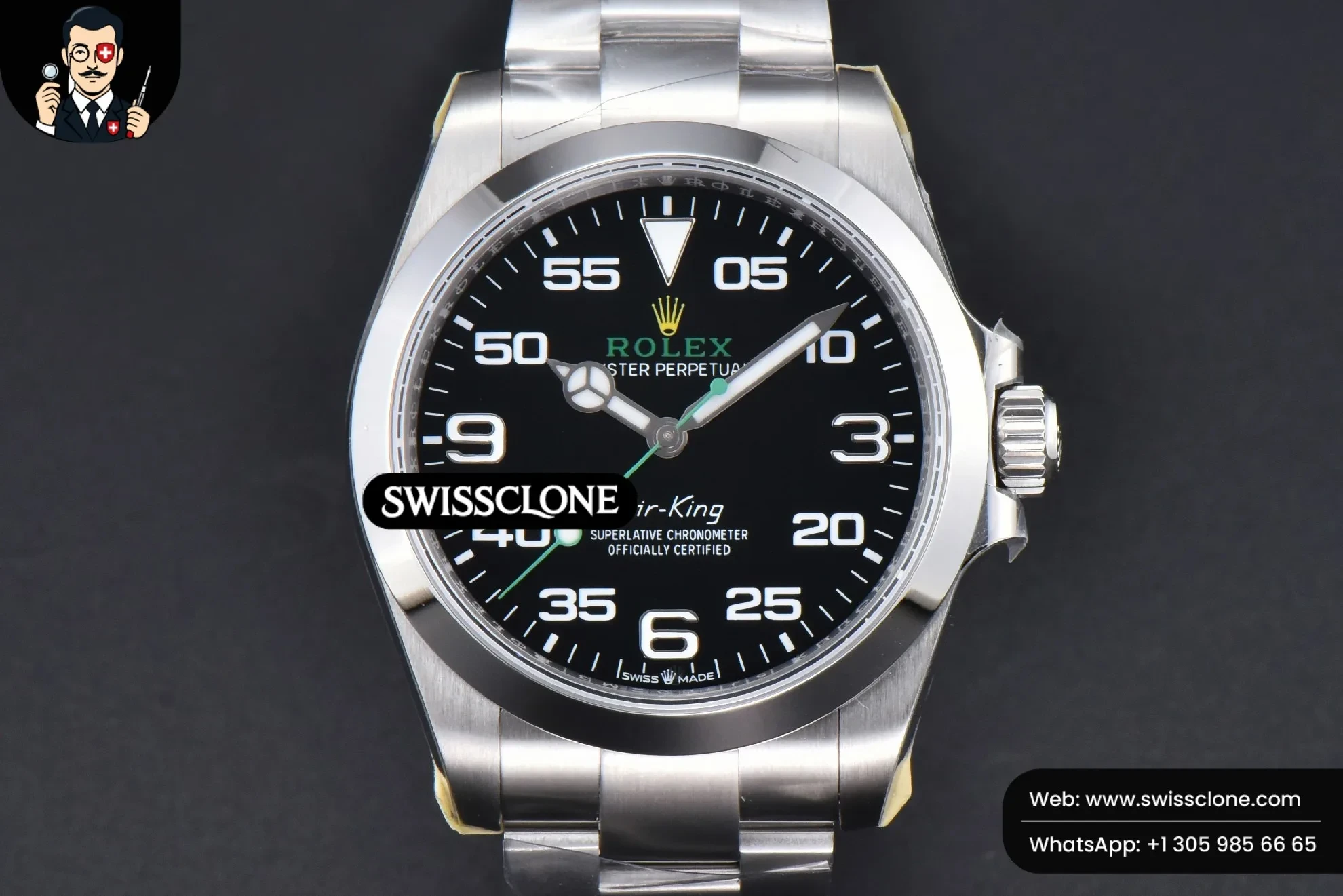 Rolex AirKing 126900 904L 40mm JVSF Black Dial Oyster