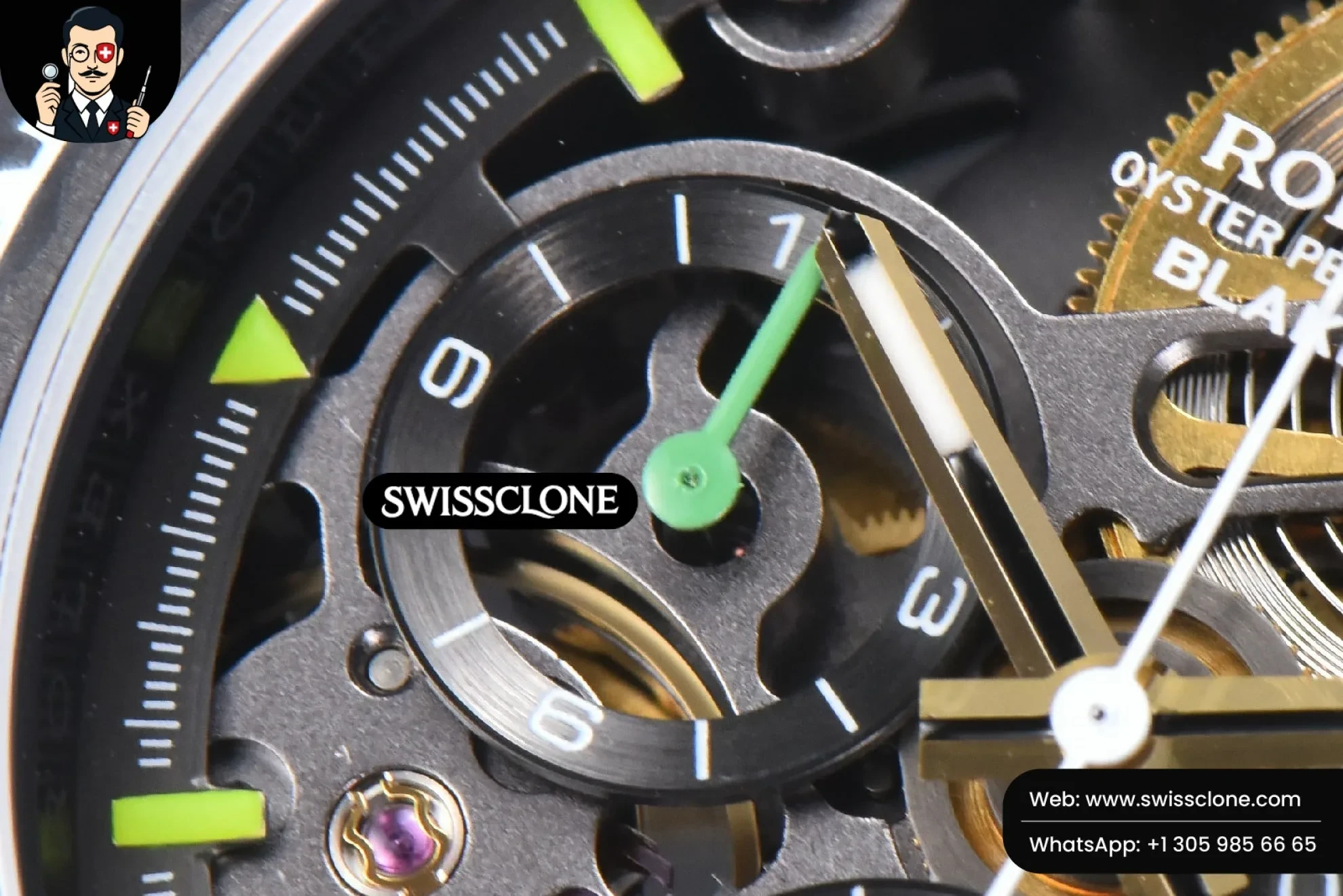 Rolex Blaken Daytona PVD Carbon 40mm GETF Skeleton Dial White Rubber 1:1 Super Clone - Lateral Case Thickness Profile