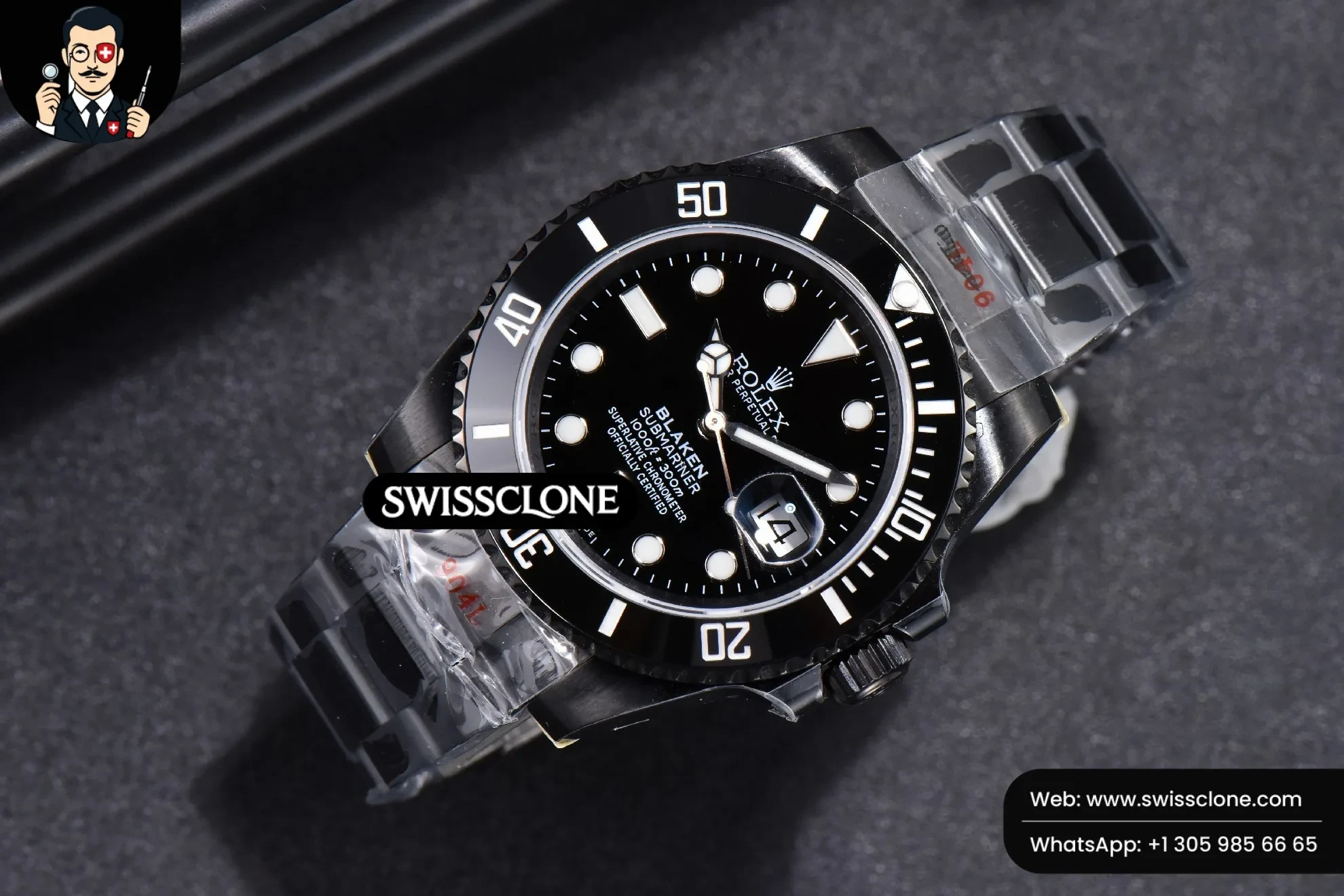 Rolex Blaken GMT Master 116510 LN IPKF PVD 1:1 Super Clone - Bezel & Case Profile