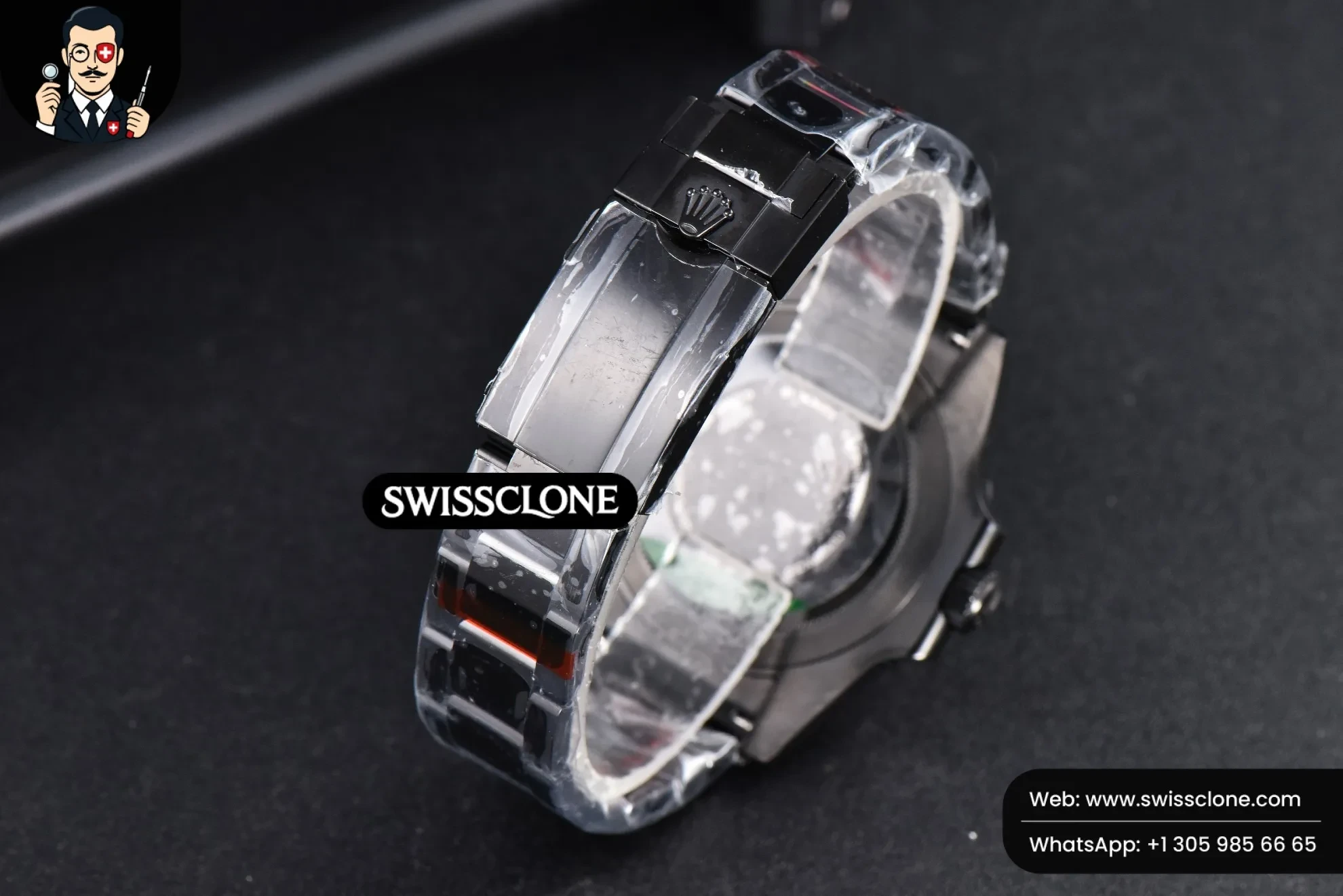 Rolex Blaken Submariner 116610 LN IPKF Green Dial PVD 1:1 Super Clone - Clasp & Bracelet Finishing