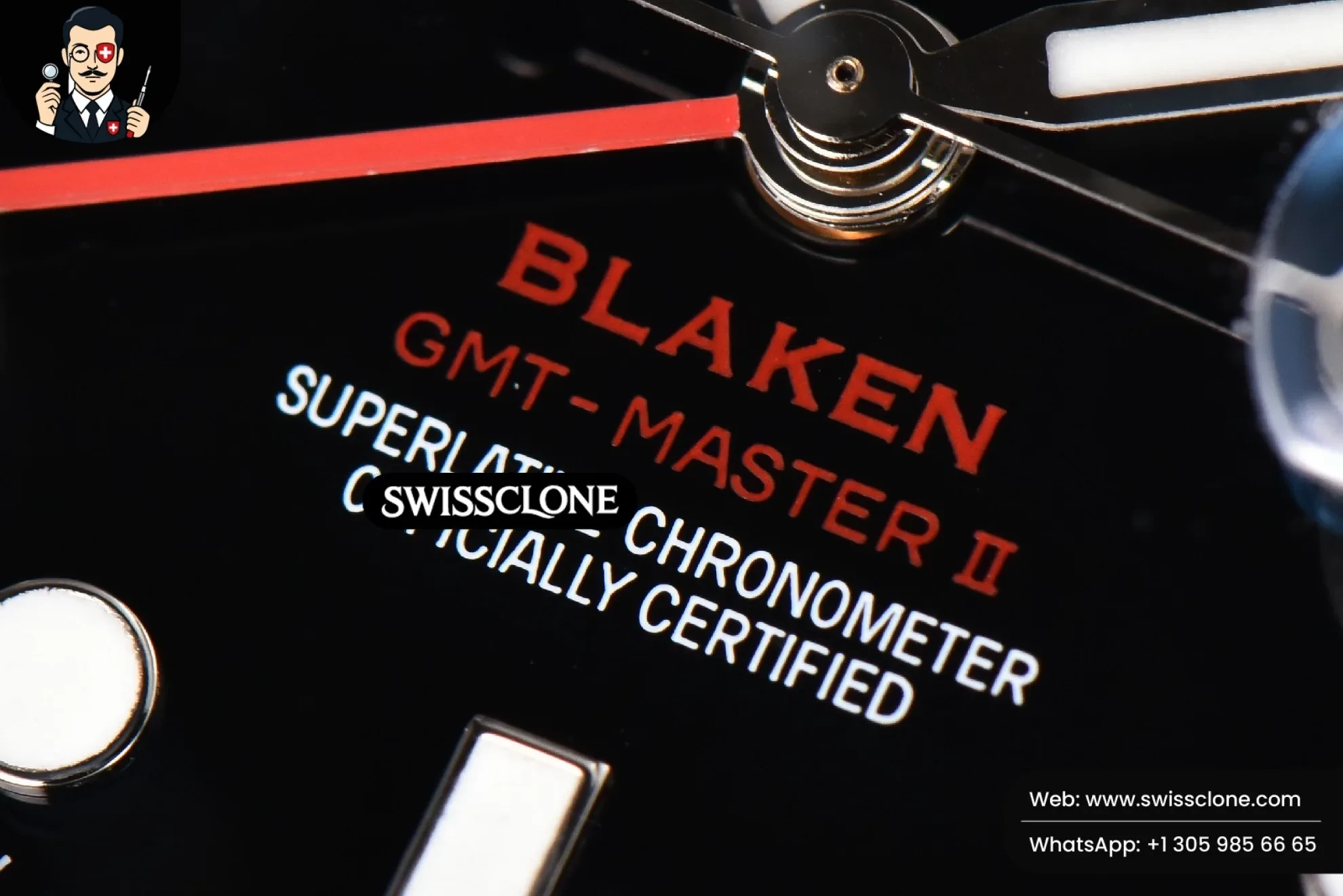 Rolex Blaken Submariner 116610 LN IPKF Red Hand PVD 1:1 Super Clone - Lateral Case Thickness Profile