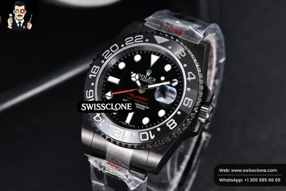 Rolex Blaken Submariner 116610 LN IPKF Red Hand PVD 1:1 Super Clone - Bezel & Case Profile