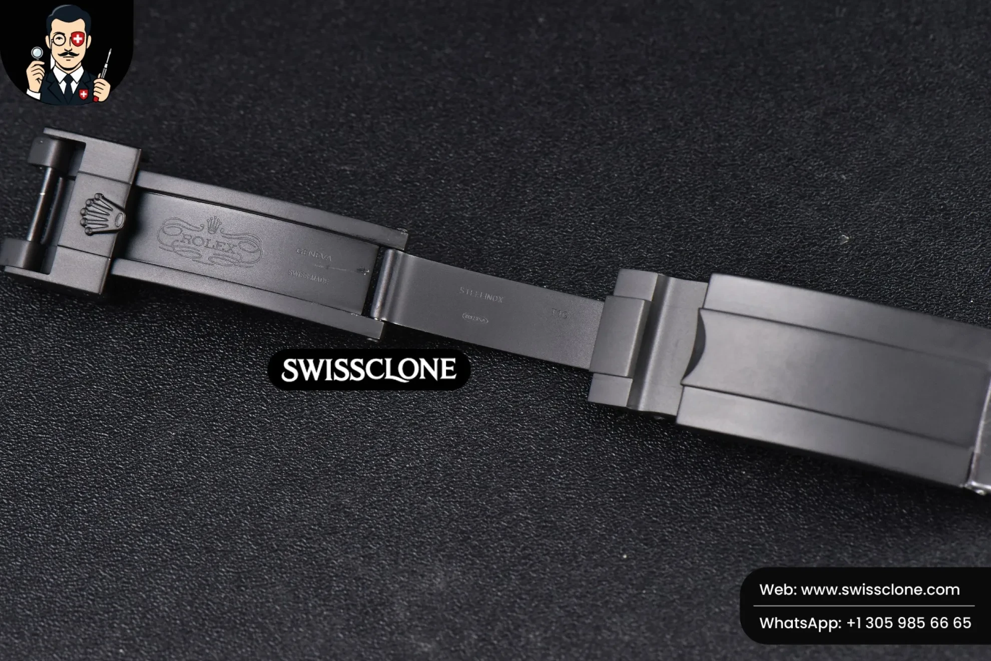 Rolex Blaken Submariner 116610 LN IPKF Red Hand Red Text PVD 1:1 Super Clone - Lateral Case Thickness Profile