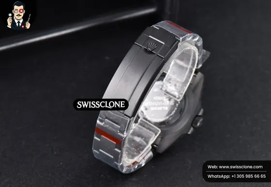 Rolex Blaken Submariner 116610 LN IPKF Red Hand Red Text PVD 1:1 Super Clone - Caseback & Cloned Calibre Movement