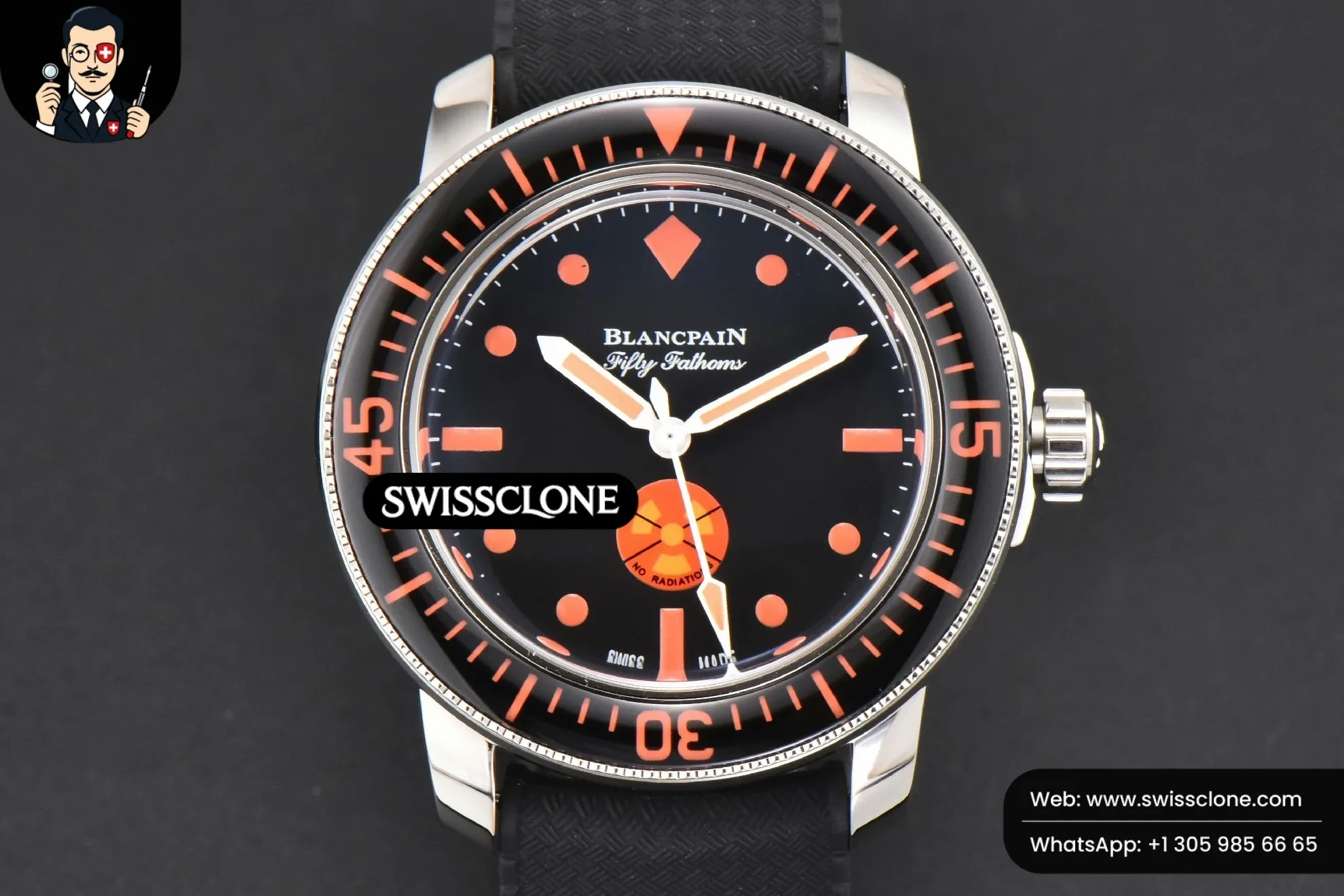 Blancpain Fifty Fathoms 5008E ‘No Rad Only’ 40mm GSF Black Dial Black Rubber