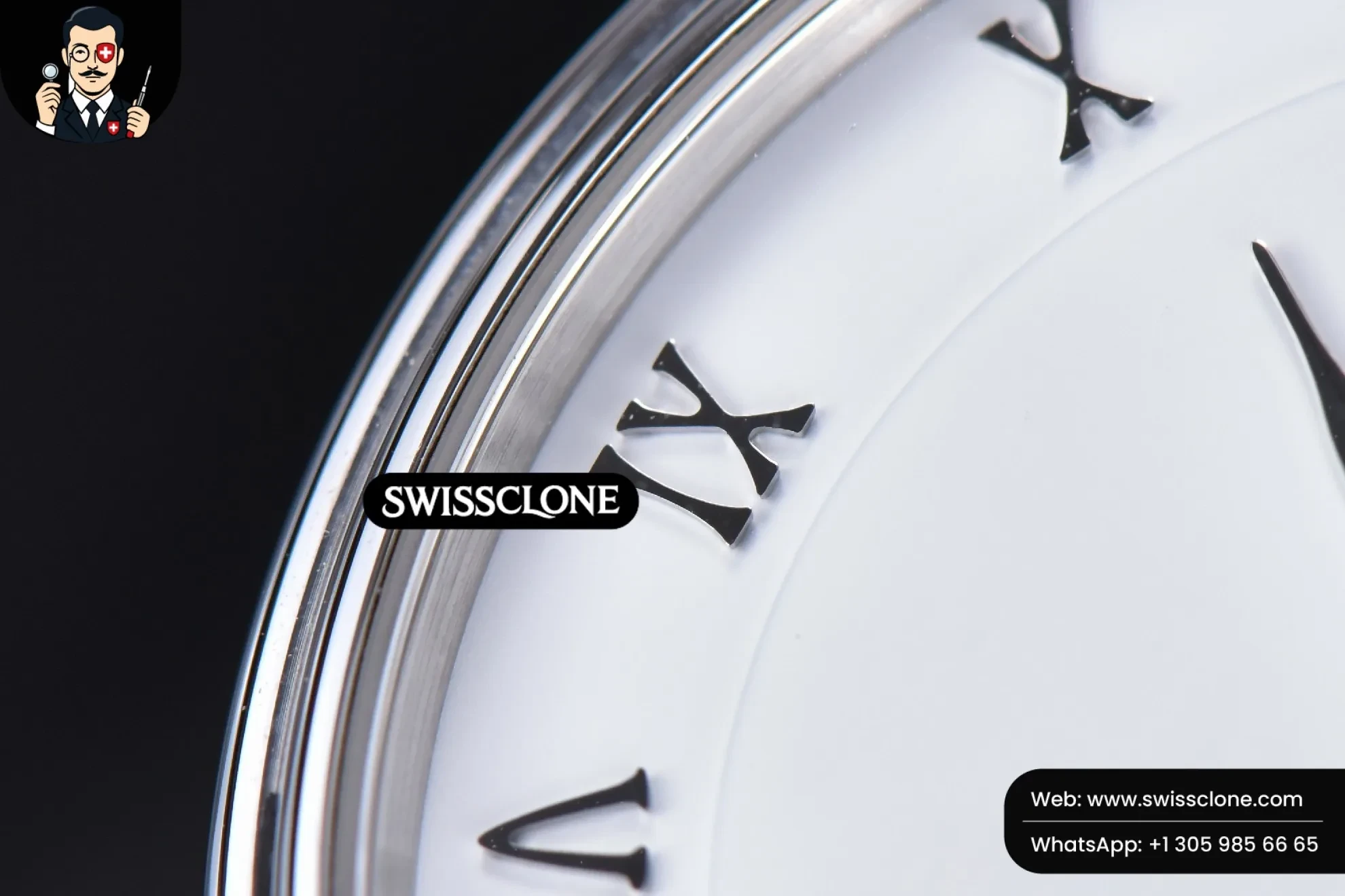 Rolex Blancpain Villeret 6651 40mm White Dial Black Leather CAL1151 1:1 Super Clone - Caseback & Cloned Calibre Movement
