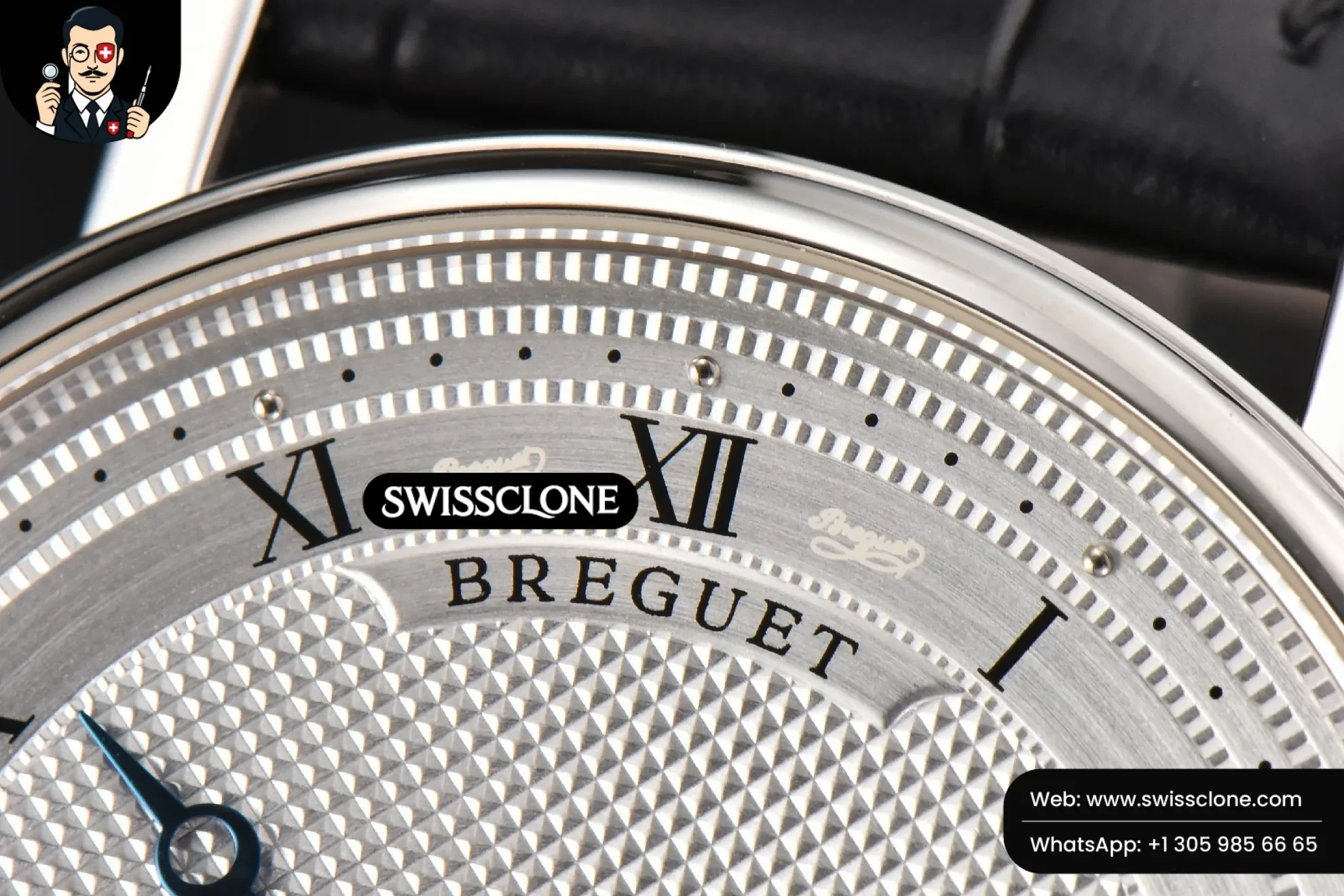 Rolex Breguet Classique 5177 38.5mm LTF White Dots Dial Roma Marker Black Leather MY9015 1:1 Super Clone - Clasp & Bracelet Finishing