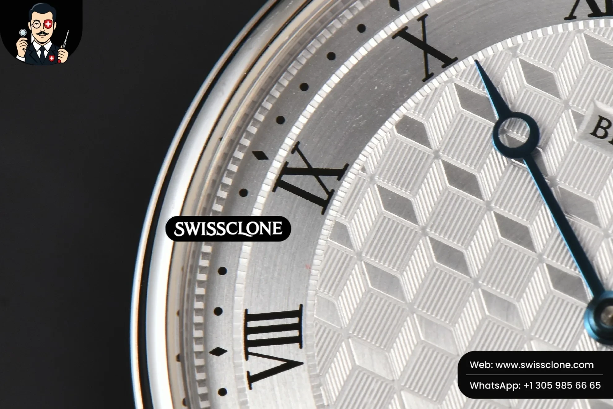 Rolex Breguet Classique 5177 38.5mm LTF White Textured Dial Roma Marker Black Leather MY9015 1:1 Super Clone - Lateral Case Thickness Profile