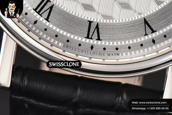 Rolex Breguet Classique 5177 38.5mm LTF White Textured Dial Roma Marker Black Leather MY9015 1:1 Super Clone - On-Wrist Presence View