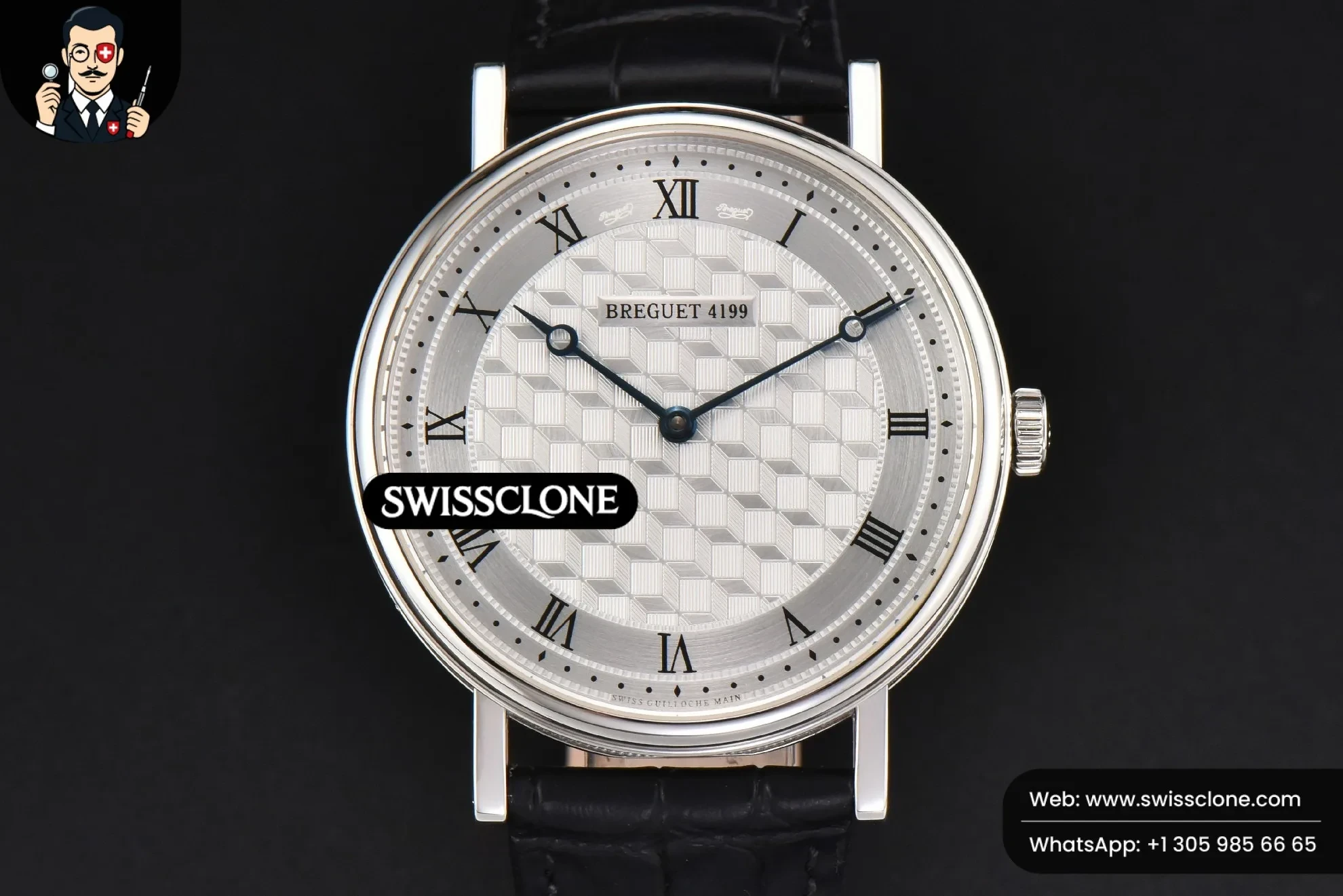 Breguet Classique 5177 38.5mm LTF White Textured Dial Roma Marker Black Leather MY9015