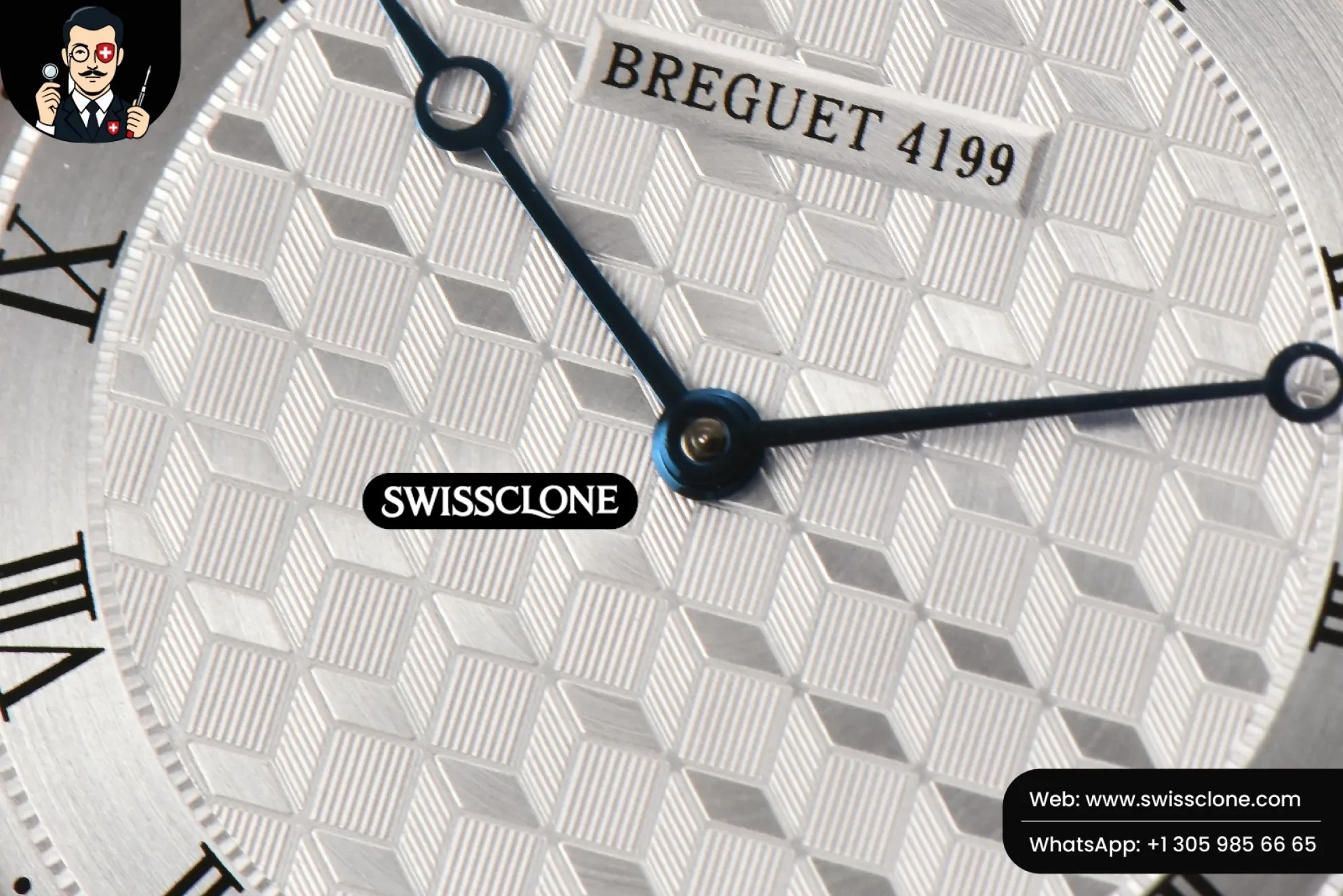Breguet Classique 5177 38.5mm LTF White Textured Dial Roma Marker Brown Leather MY9015 (SW-27778) 1:1 Super Clone - Bezel & Lateral Case Profile